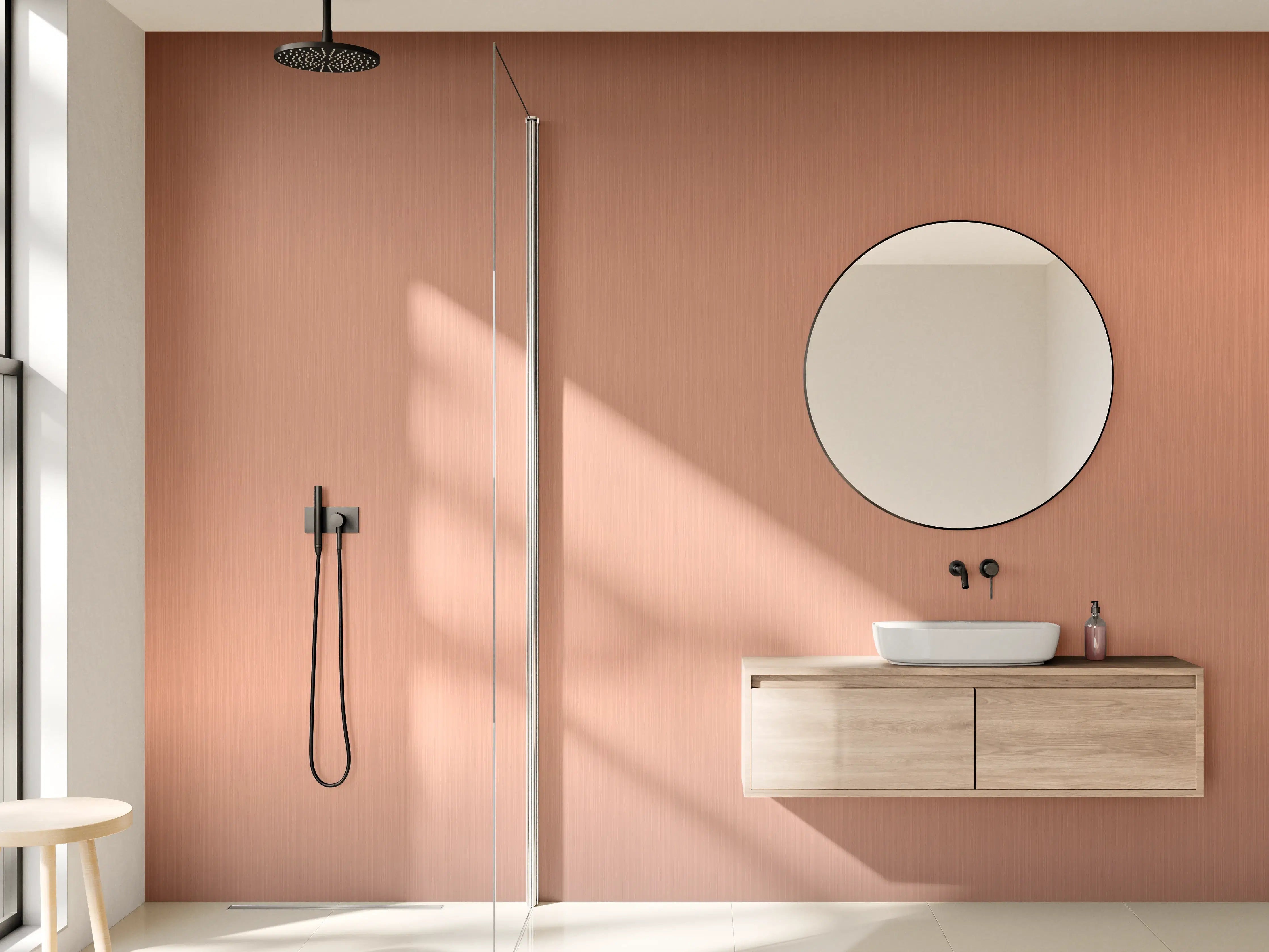 Wandverkleidung Bad - Metallischer Gebürsteter Hintergrund