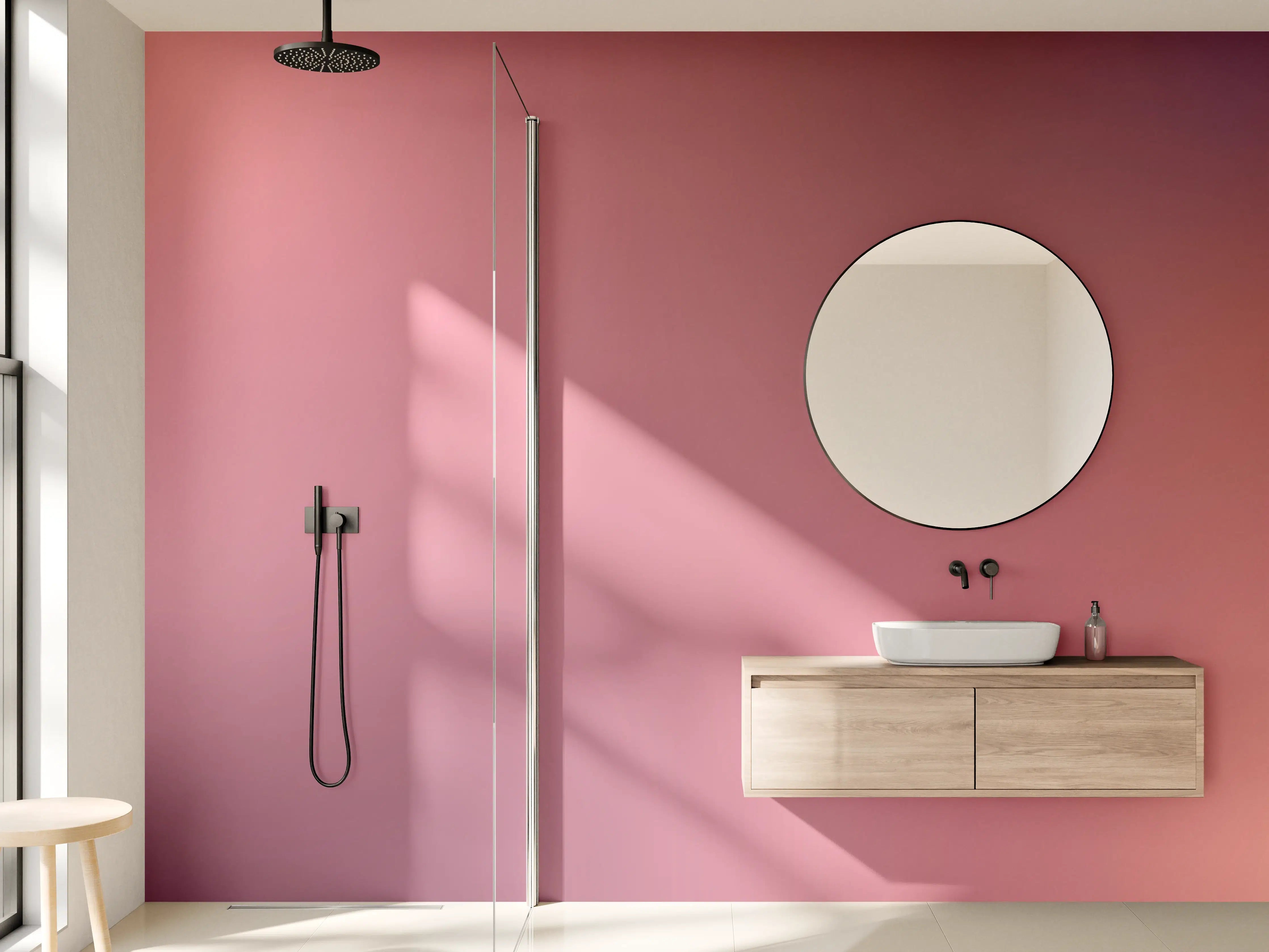 Wandverkleidung Bad - Moderne Farbe mit sanfter Textur