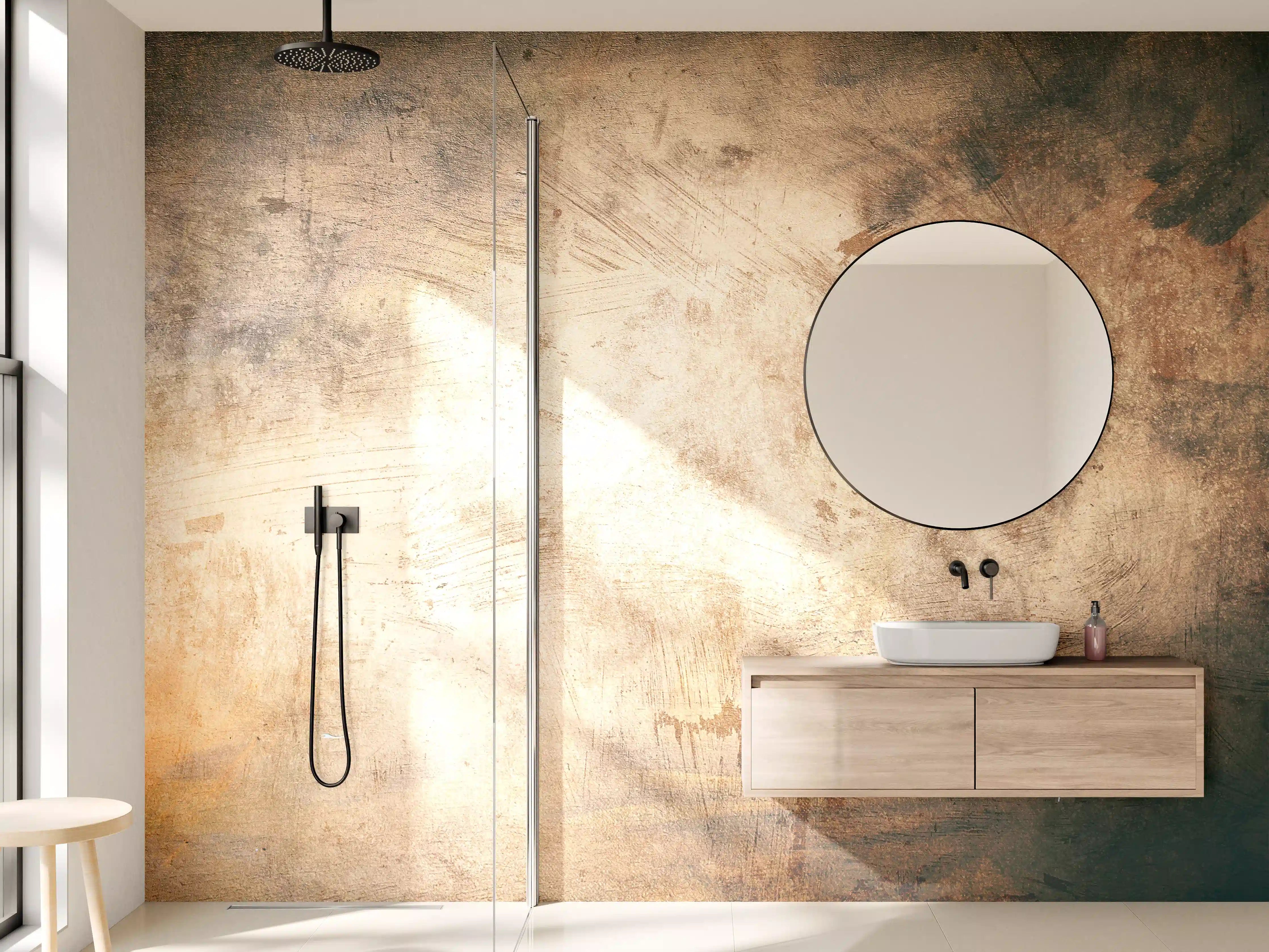 Wandverkleidung Bad - Moderne Gold- und Bronzefarbene Wandgestaltung