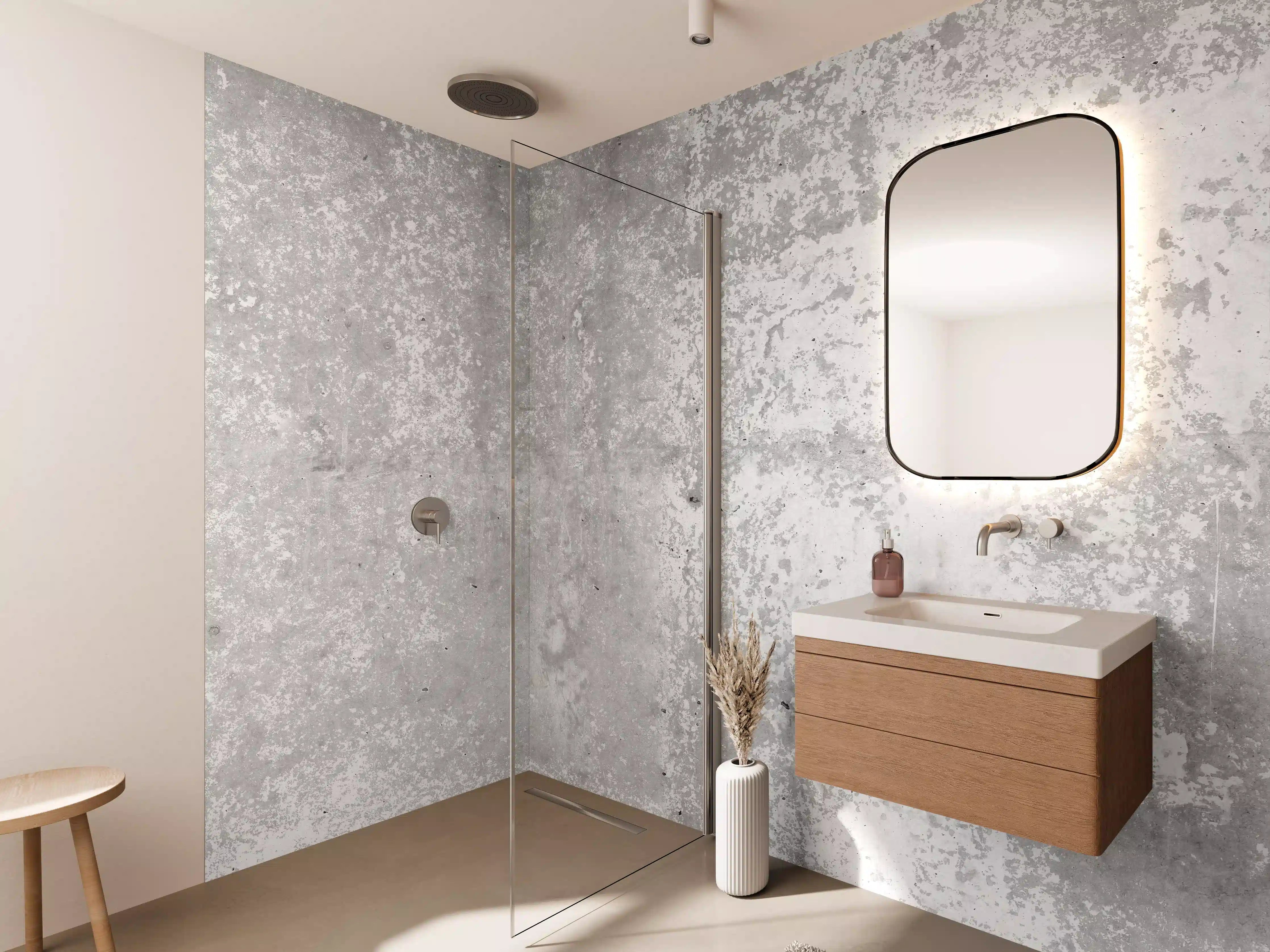 Wandverkleidung Bad - Moderne Graue Betonwand Textur