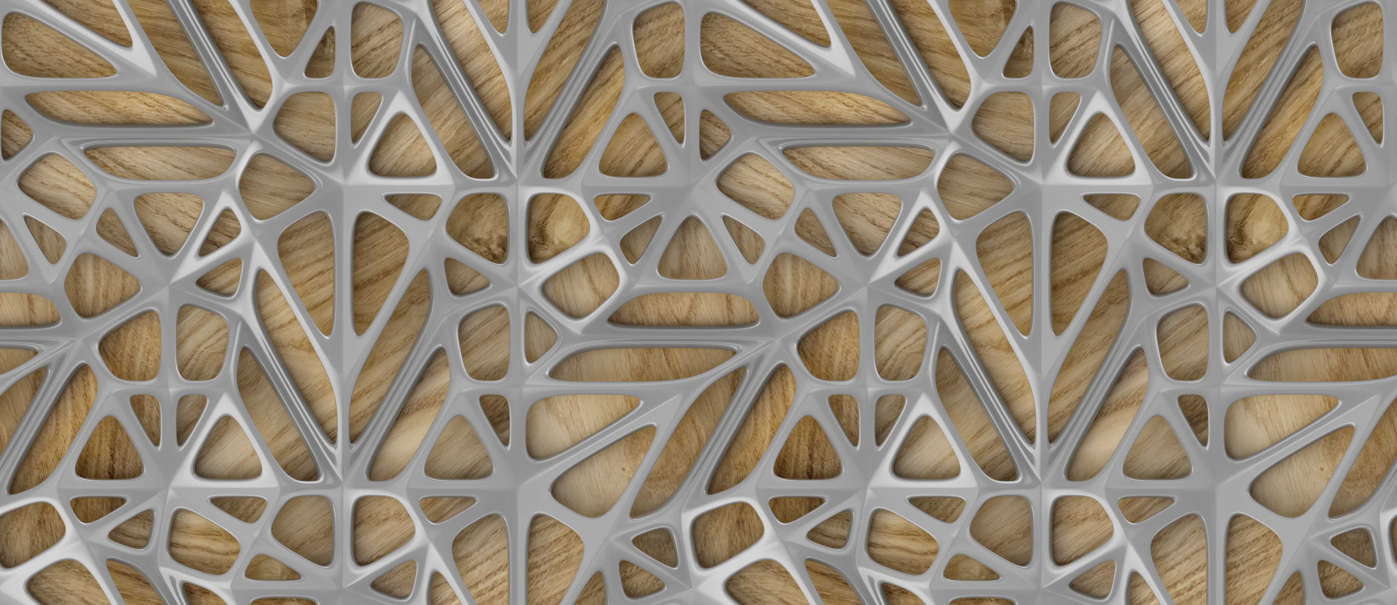 Wandverkleidung Bad-Moderne Holzwand mit filigranem Grau-Design