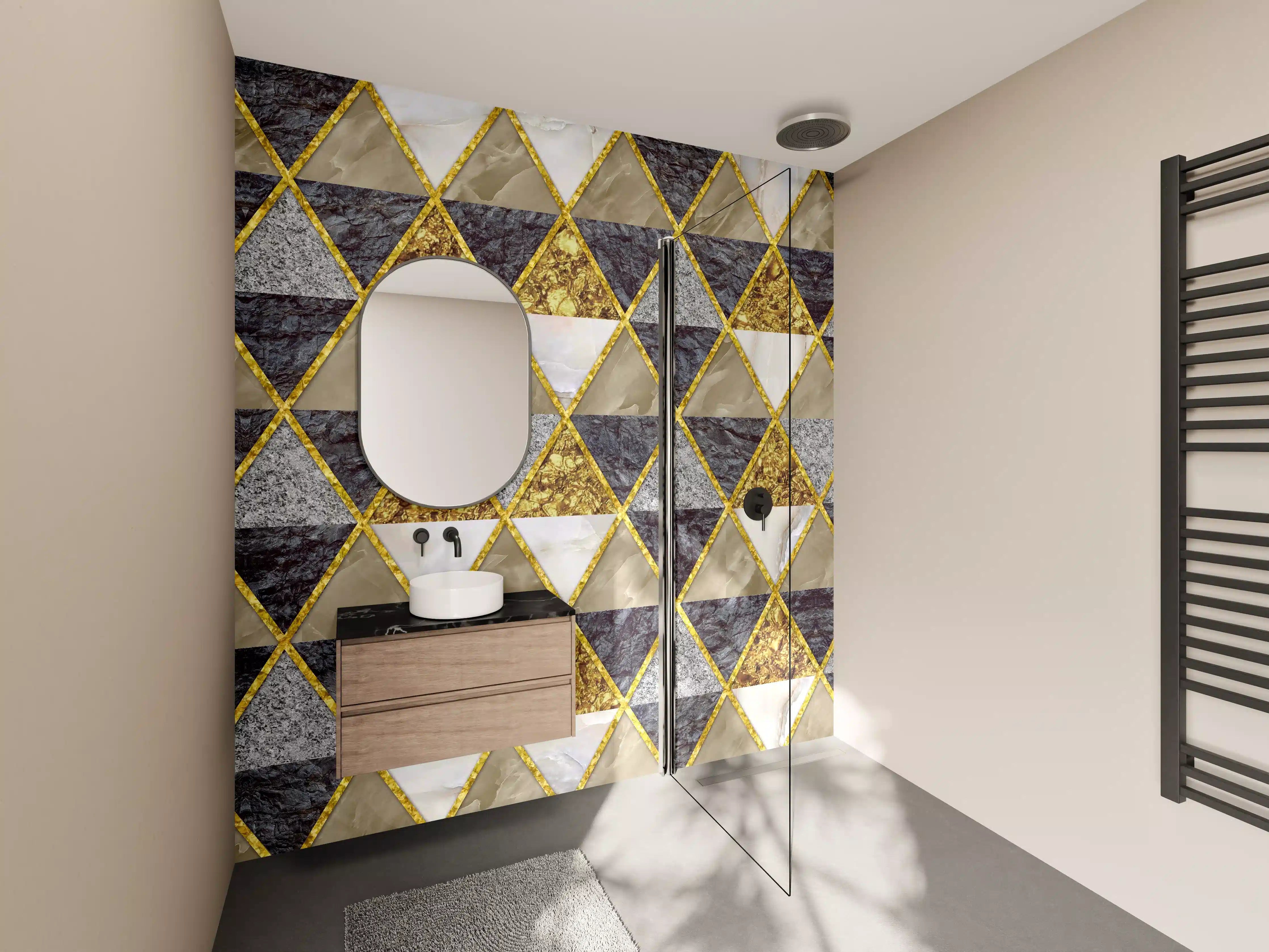 Wandverkleidung Bad - Moderne Wanddekoration - Mosaik