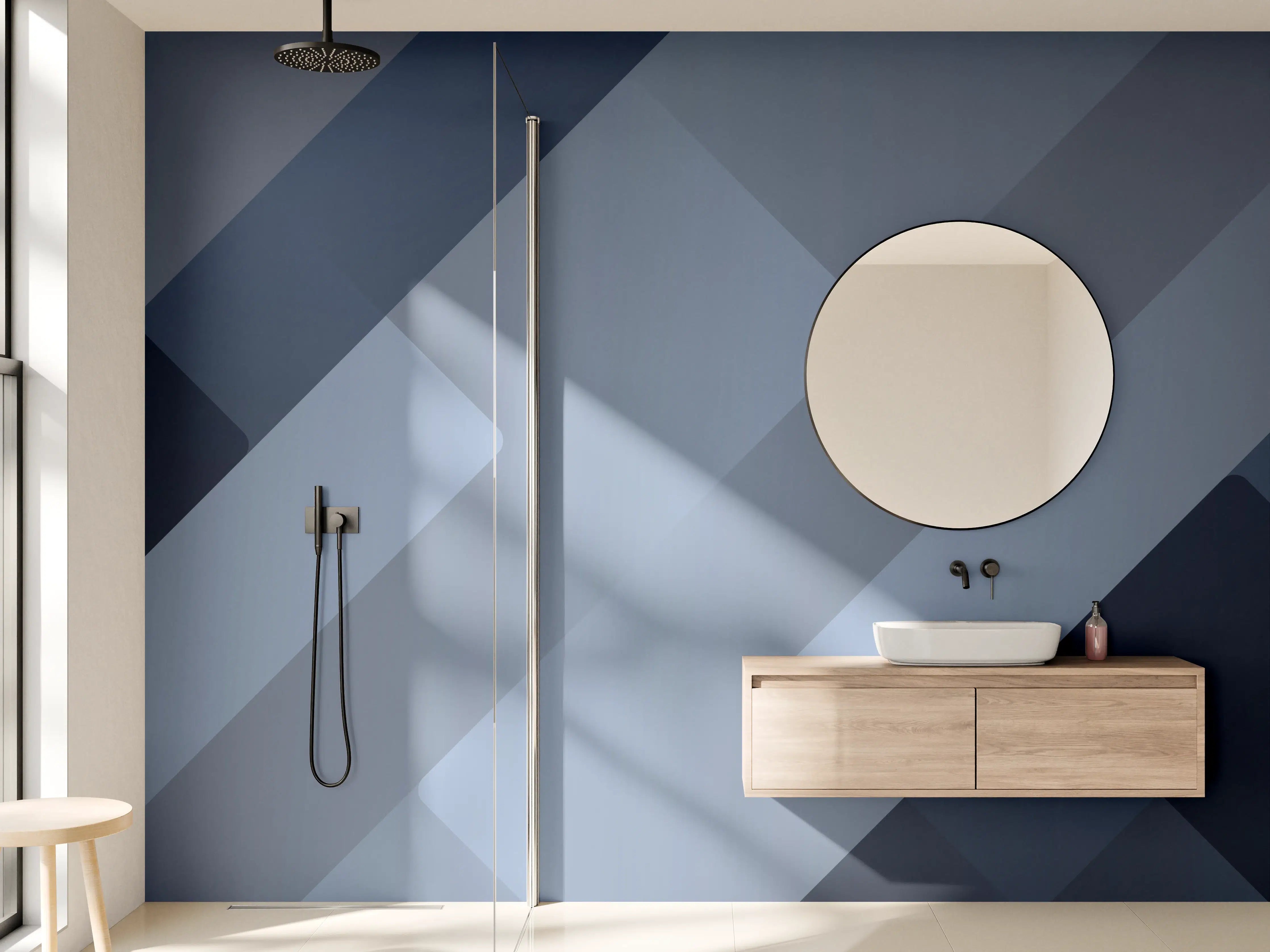Wandverkleidung Bad - Moderne graue Geometrie-Textur