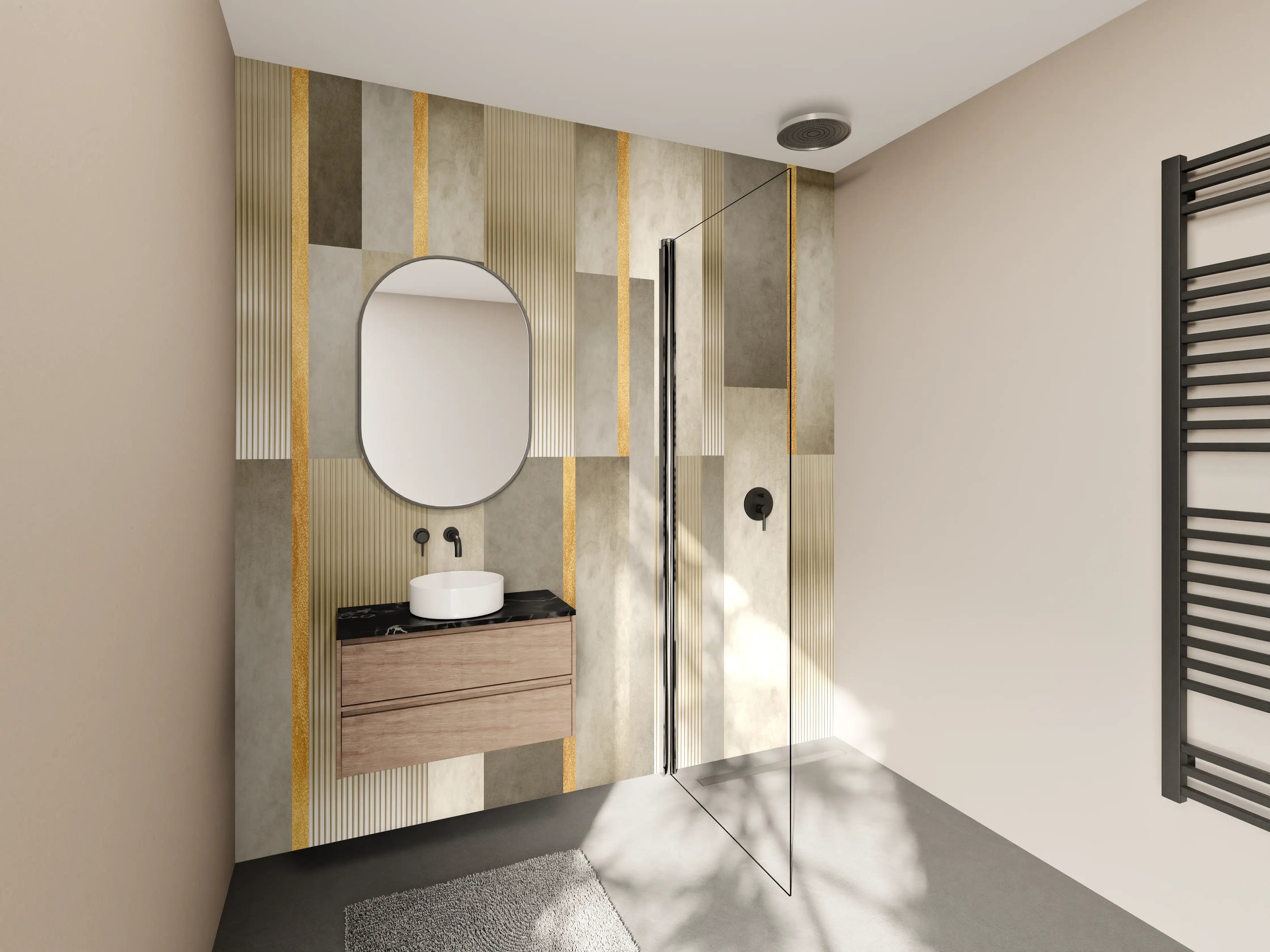 Wandverkleidung Bad - Modernes Wandmuster - Orient
