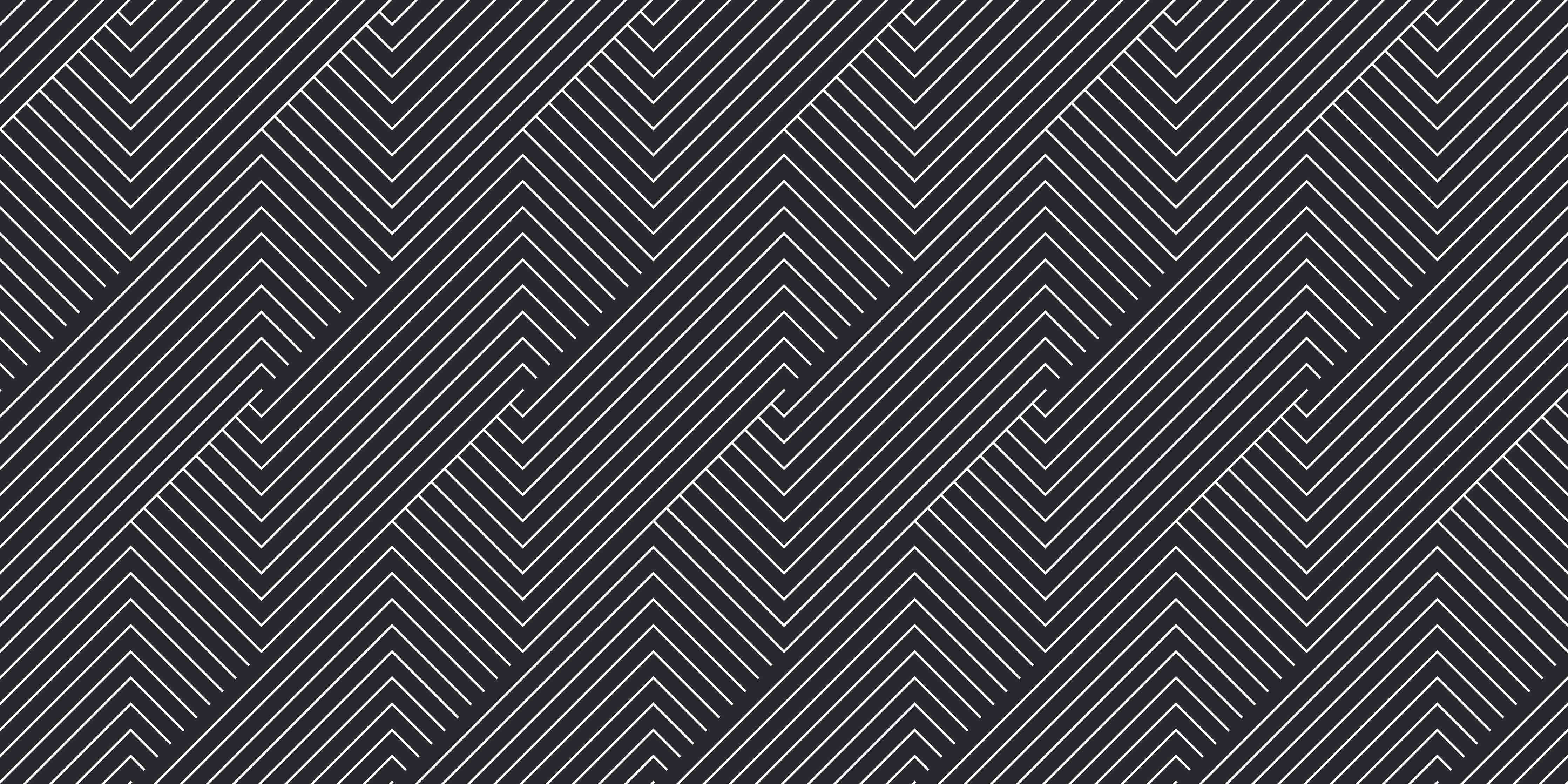 Wandverkleidung Bad-Modernes geometrisches Linienmuster in Schwarz-Weiß