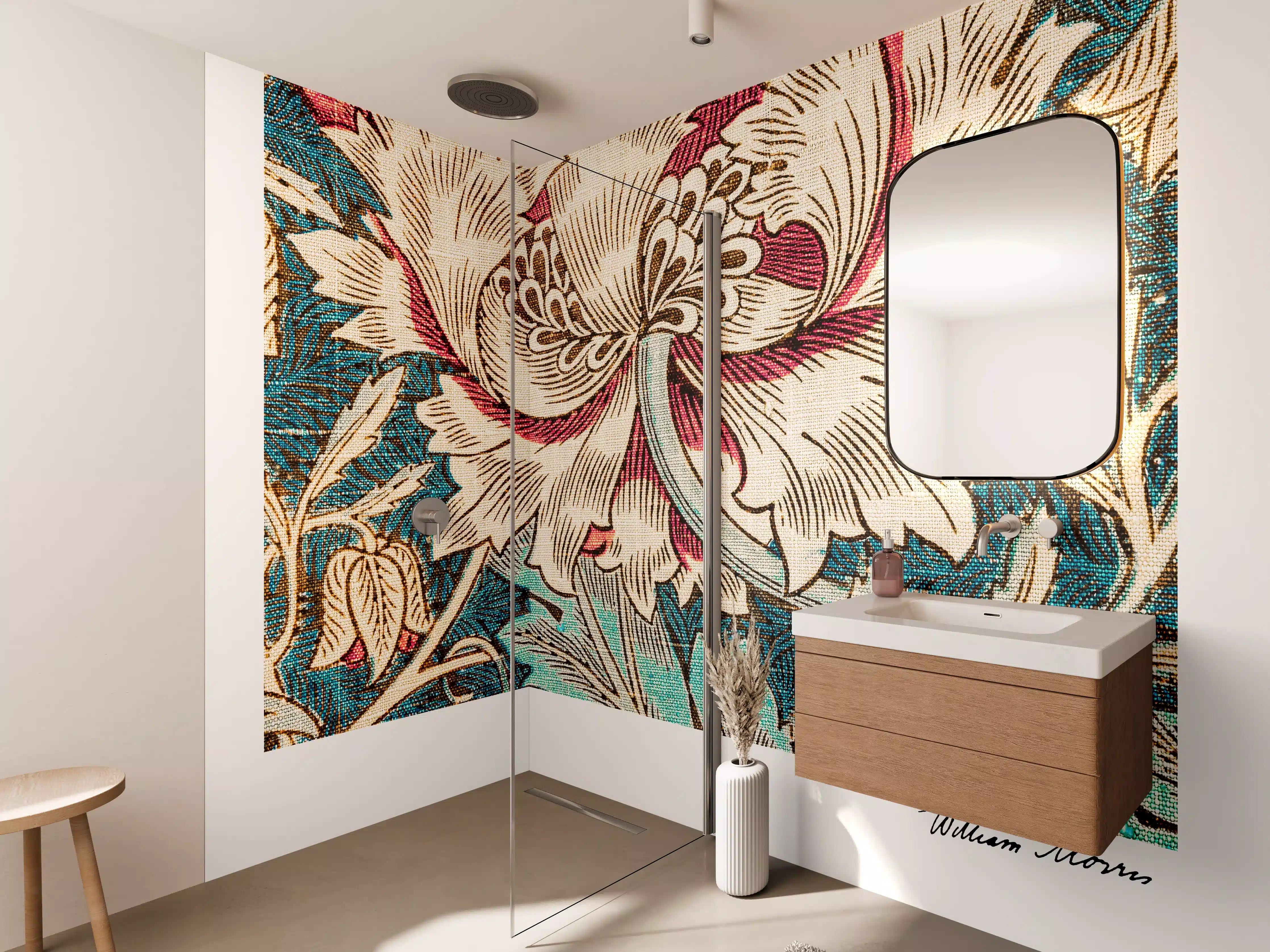 Wandverkleidung Bad - Mosaik Gemälde "Honeysuckle"