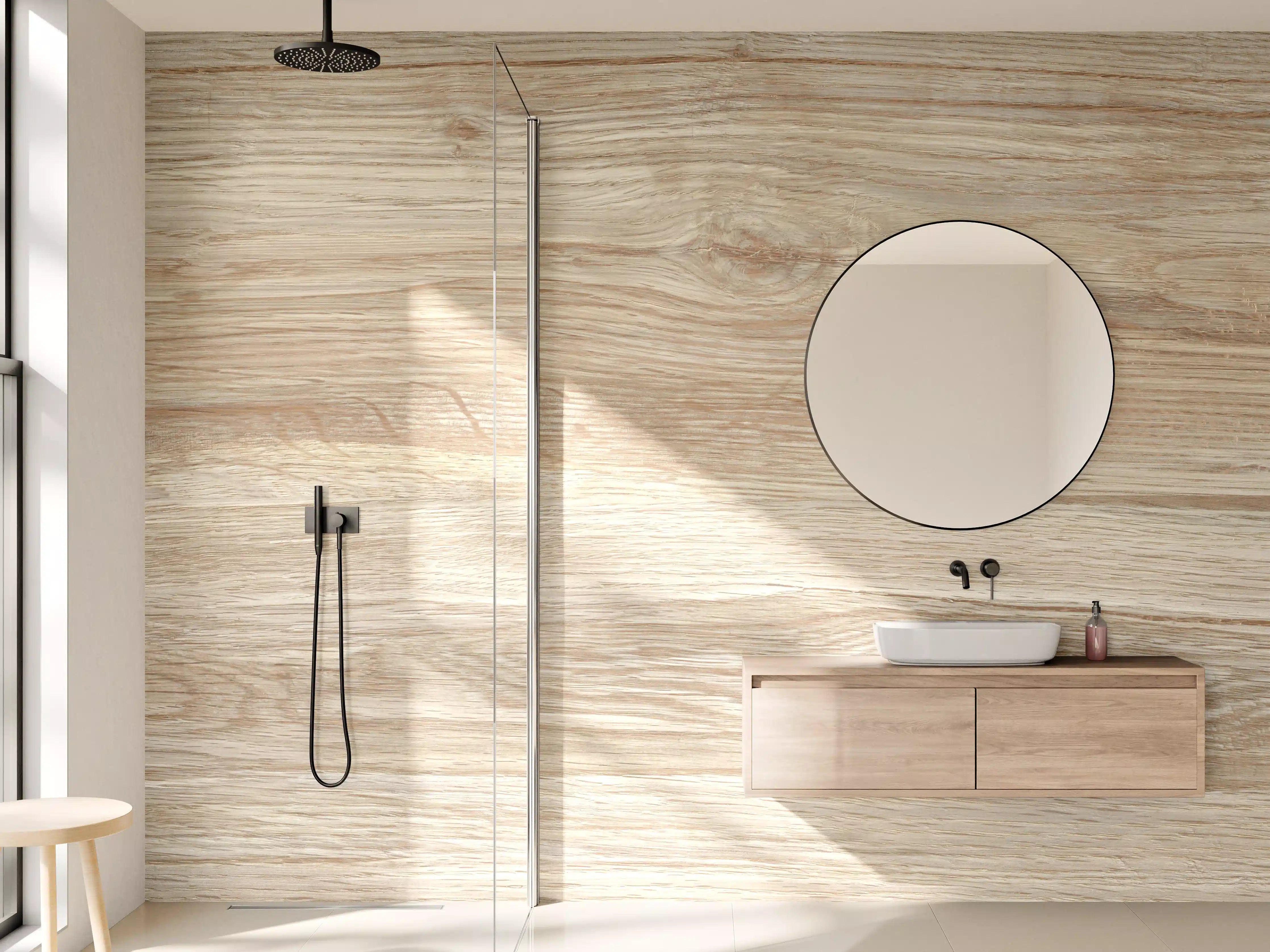 Wandverkleidung Bad - Natürliche Holztextur Hintergrund