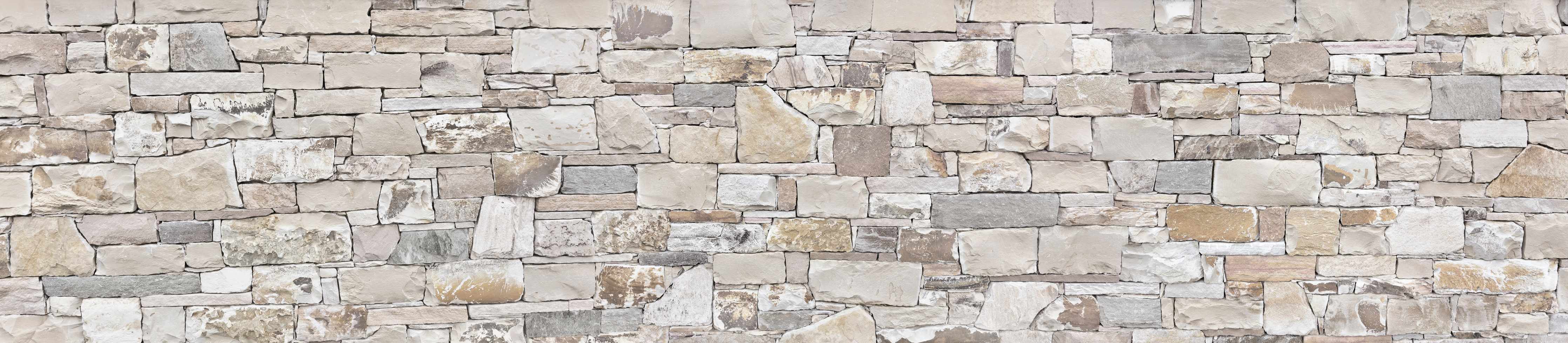 Wandverkleidung Bad-Natürliche Steinmauer in Beige Tönen