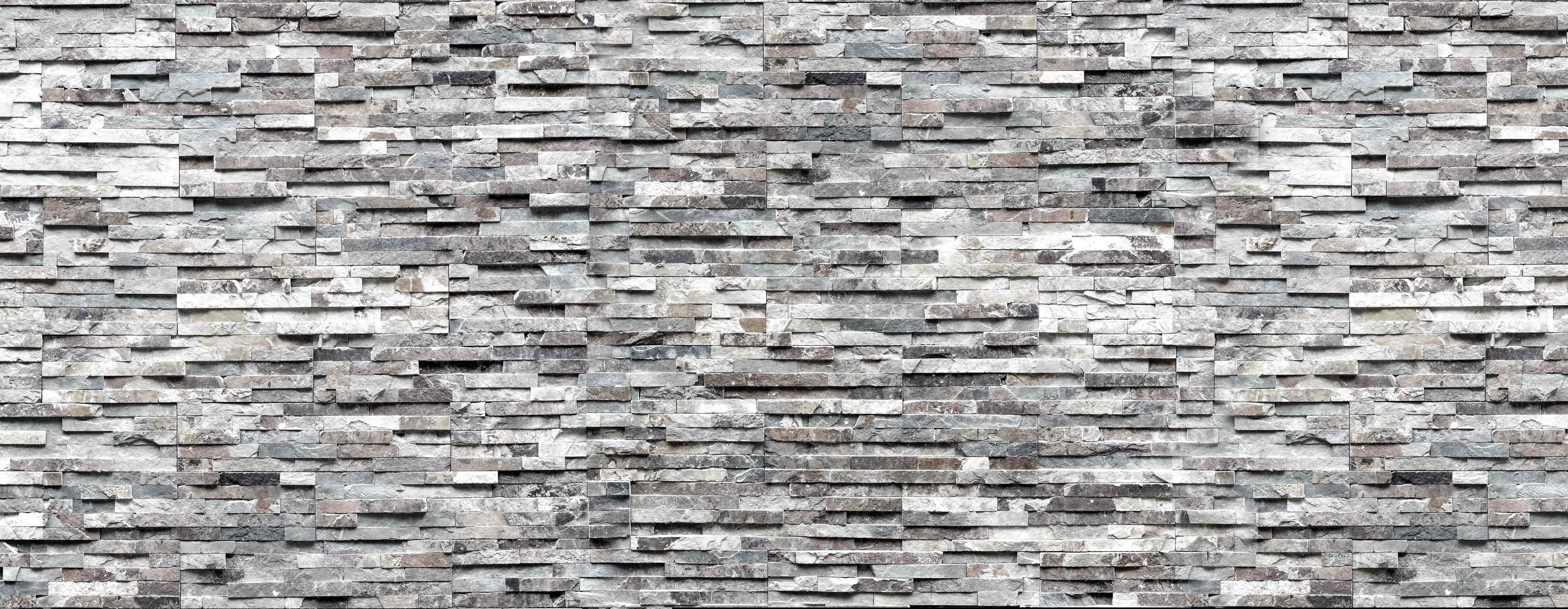 Wandverkleidung Bad-Natursteinwand mit grauer Struktur