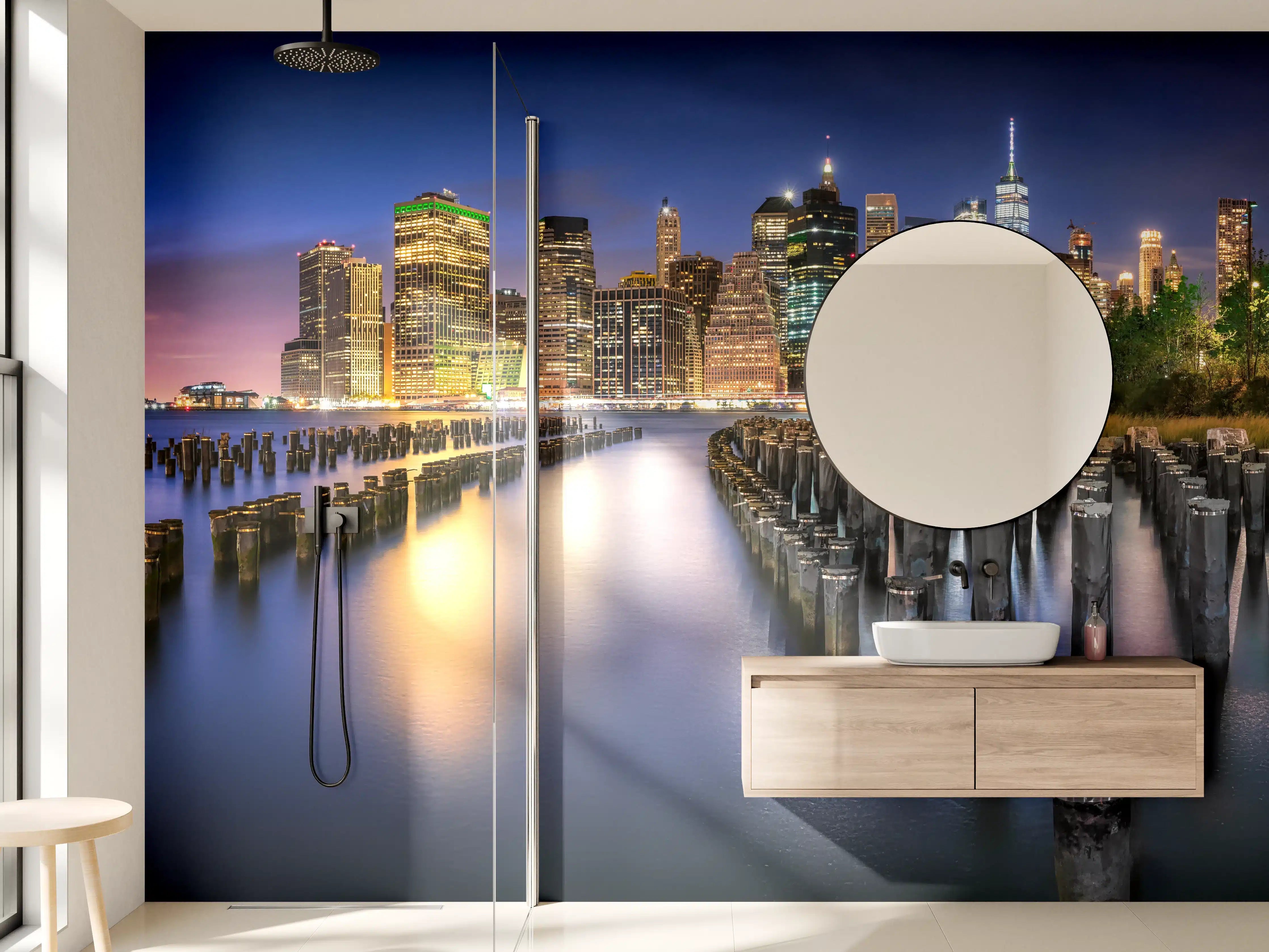 Wandverkleidung Bad - New York City Skyline