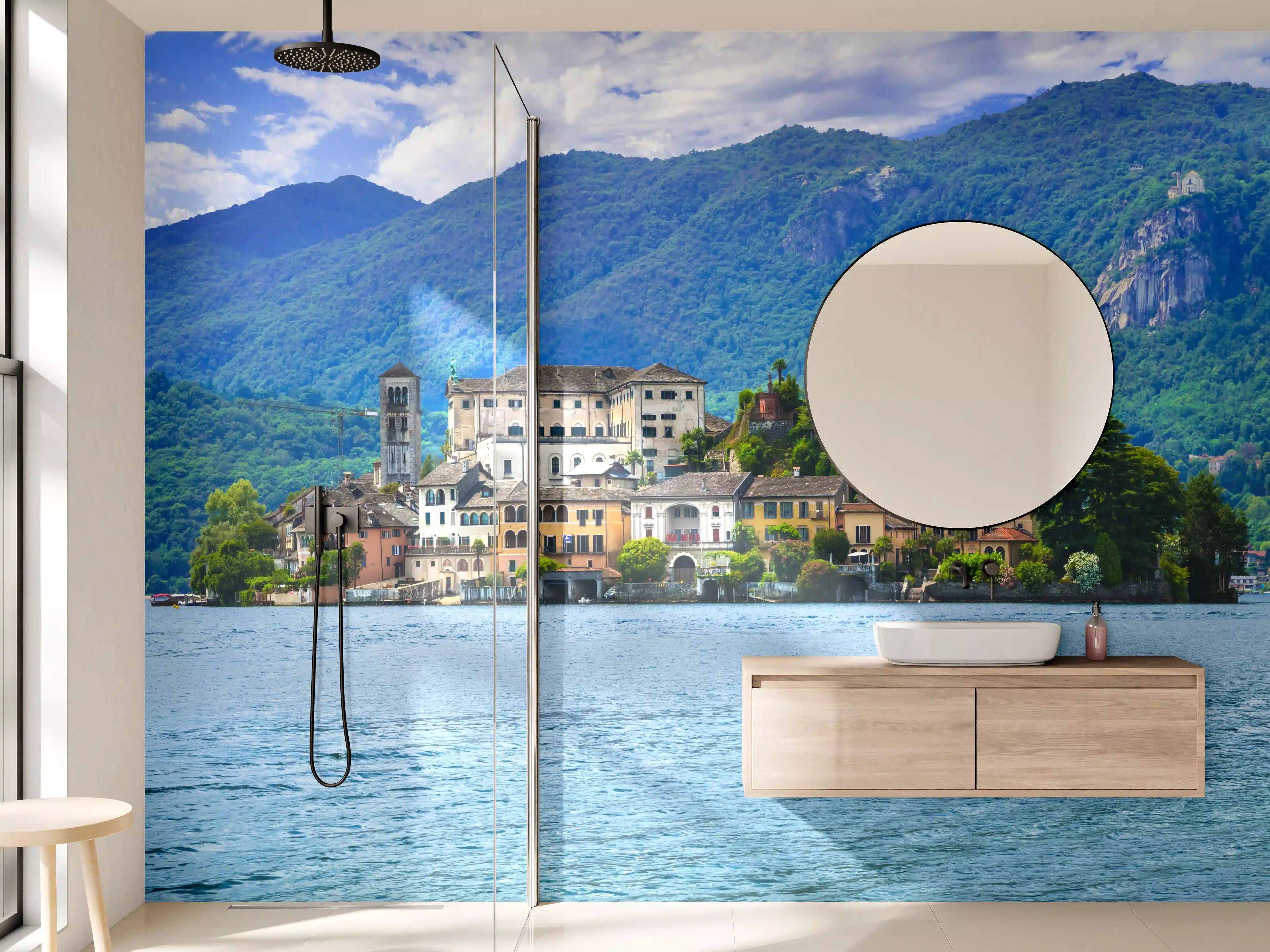 Wandverkleidung Bad - Ortasee - Italien