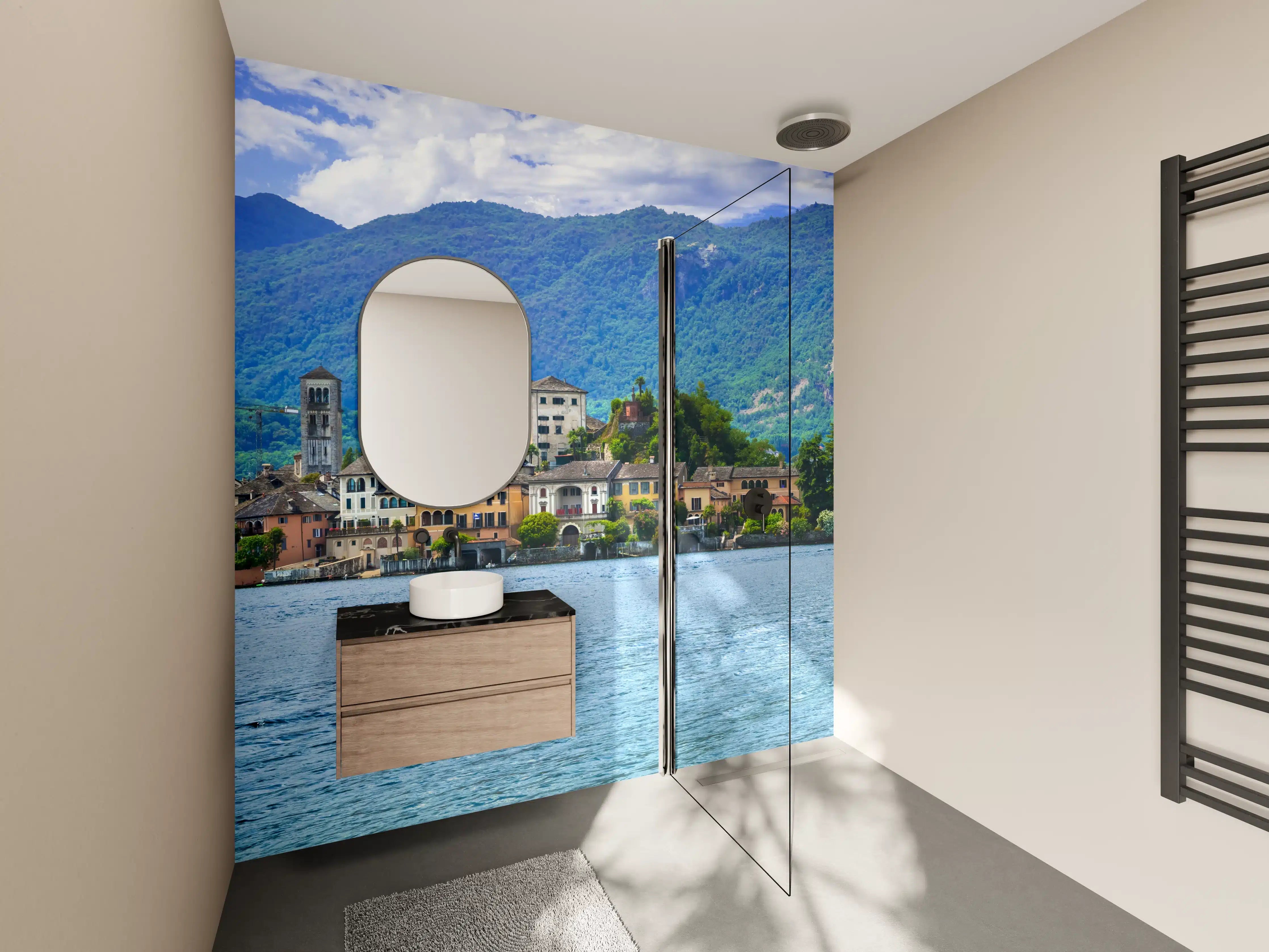 Wandverkleidung Bad - Ortasee - Italien