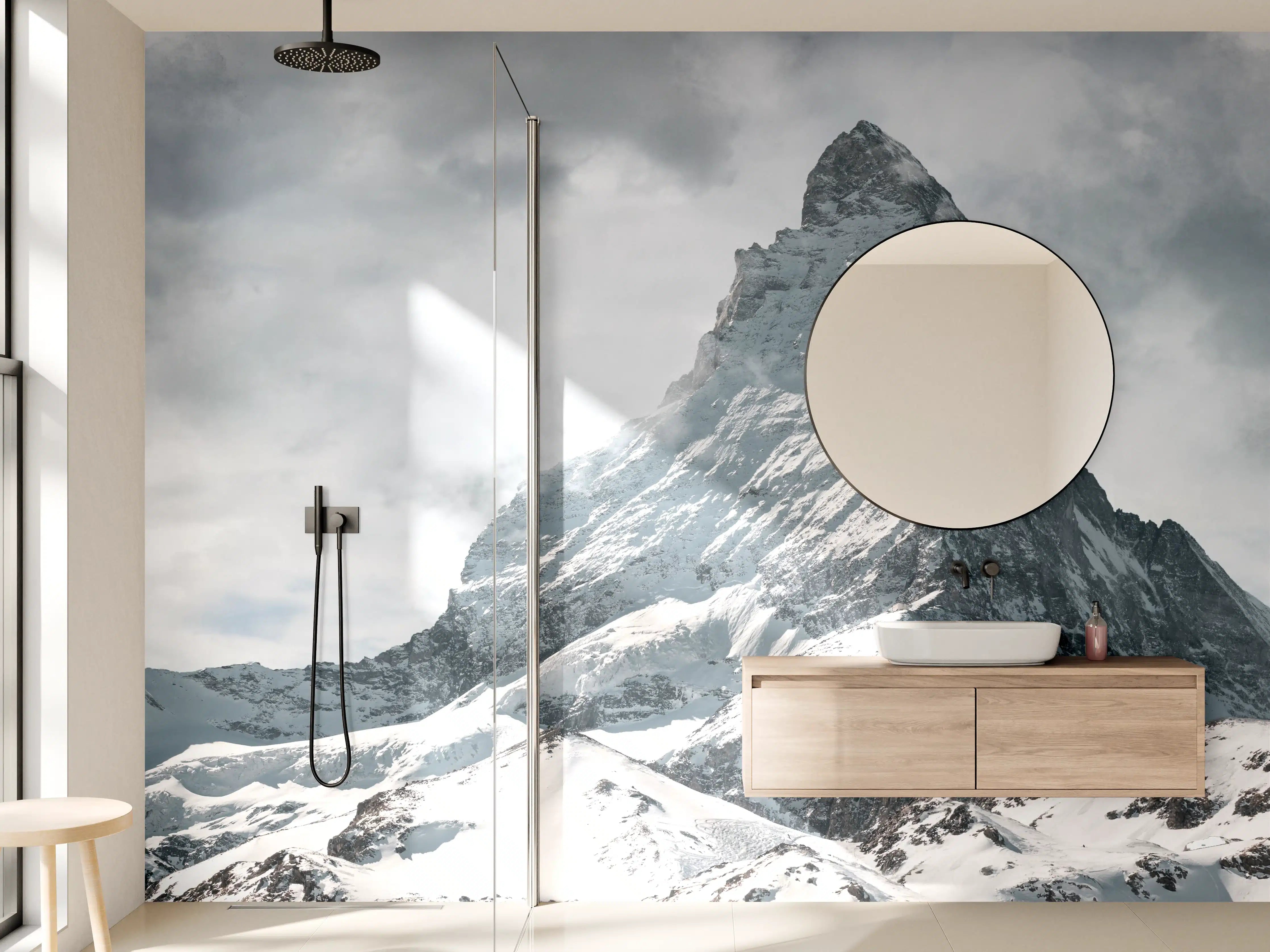 Wandverkleidung Bad - Panorama - Majestätischer Matterhorn - Alpen