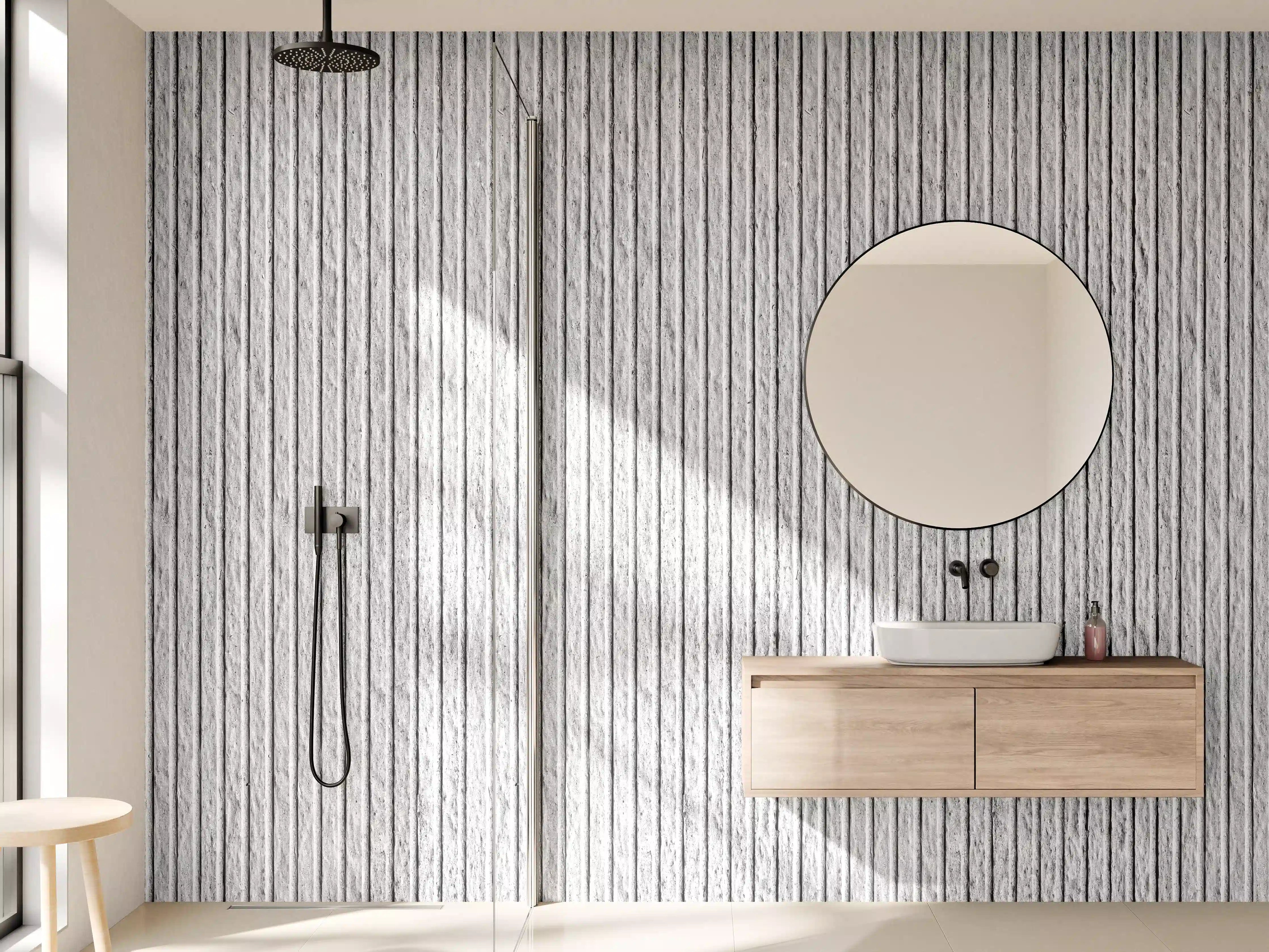 Wandverkleidung Bad - Panorama - moderne Zementwand