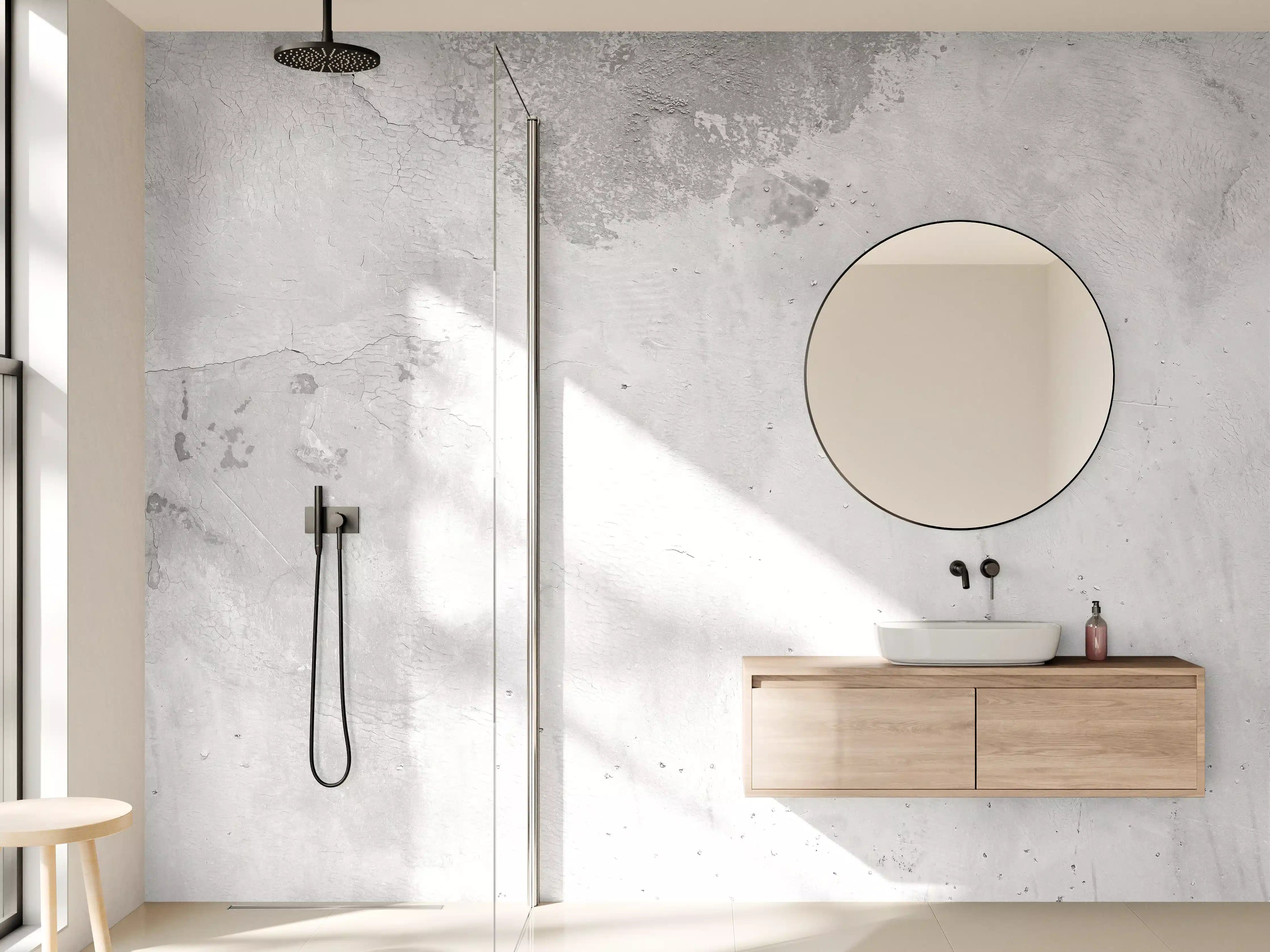 Wandverkleidung Bad - Panorama einer alten Betonwand