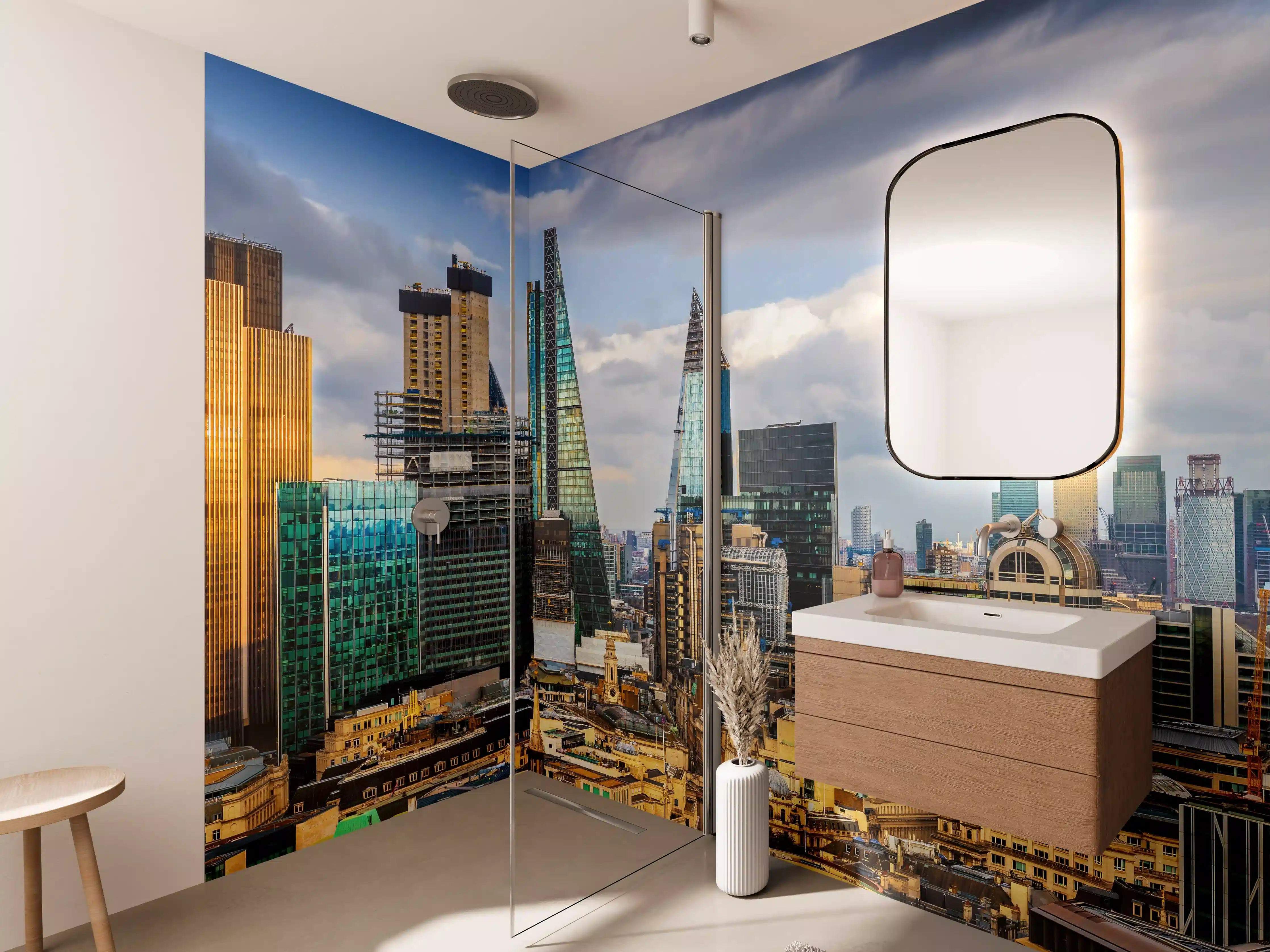 Wandverkleidung Bad - Panorama von London