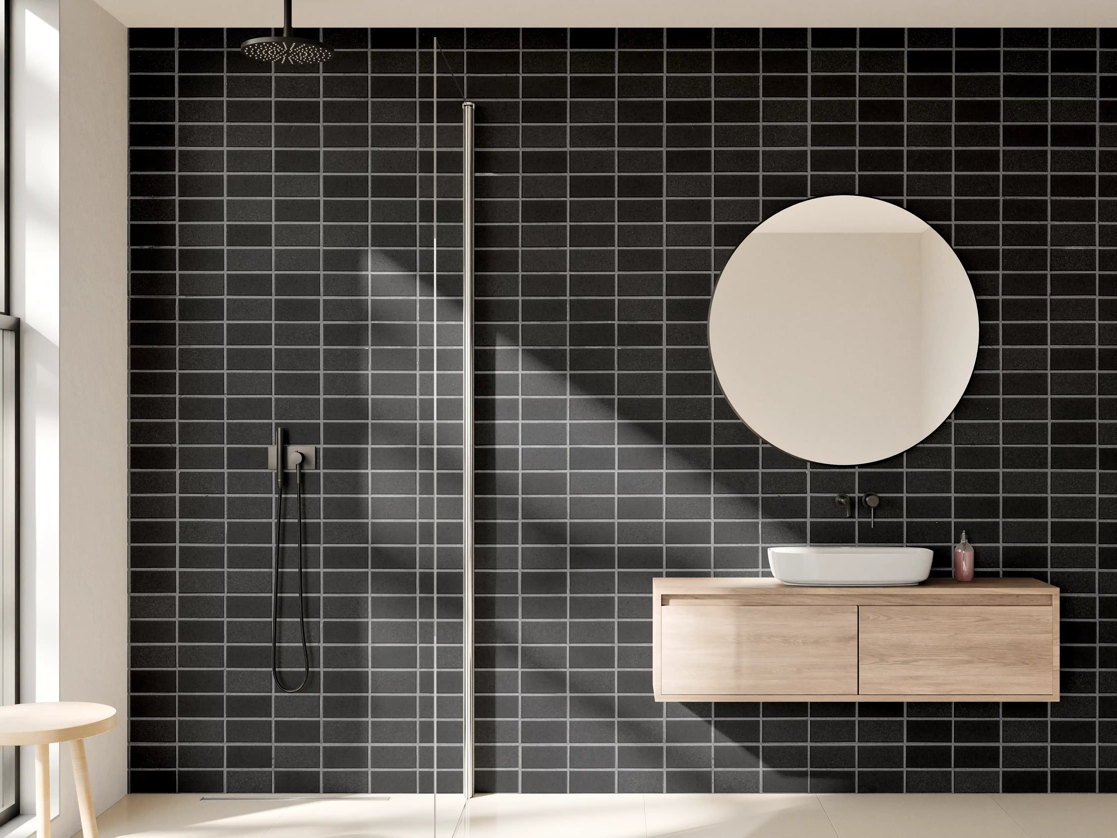 Wandverkleidung Bad - Panorama von modernen Ziegelwand