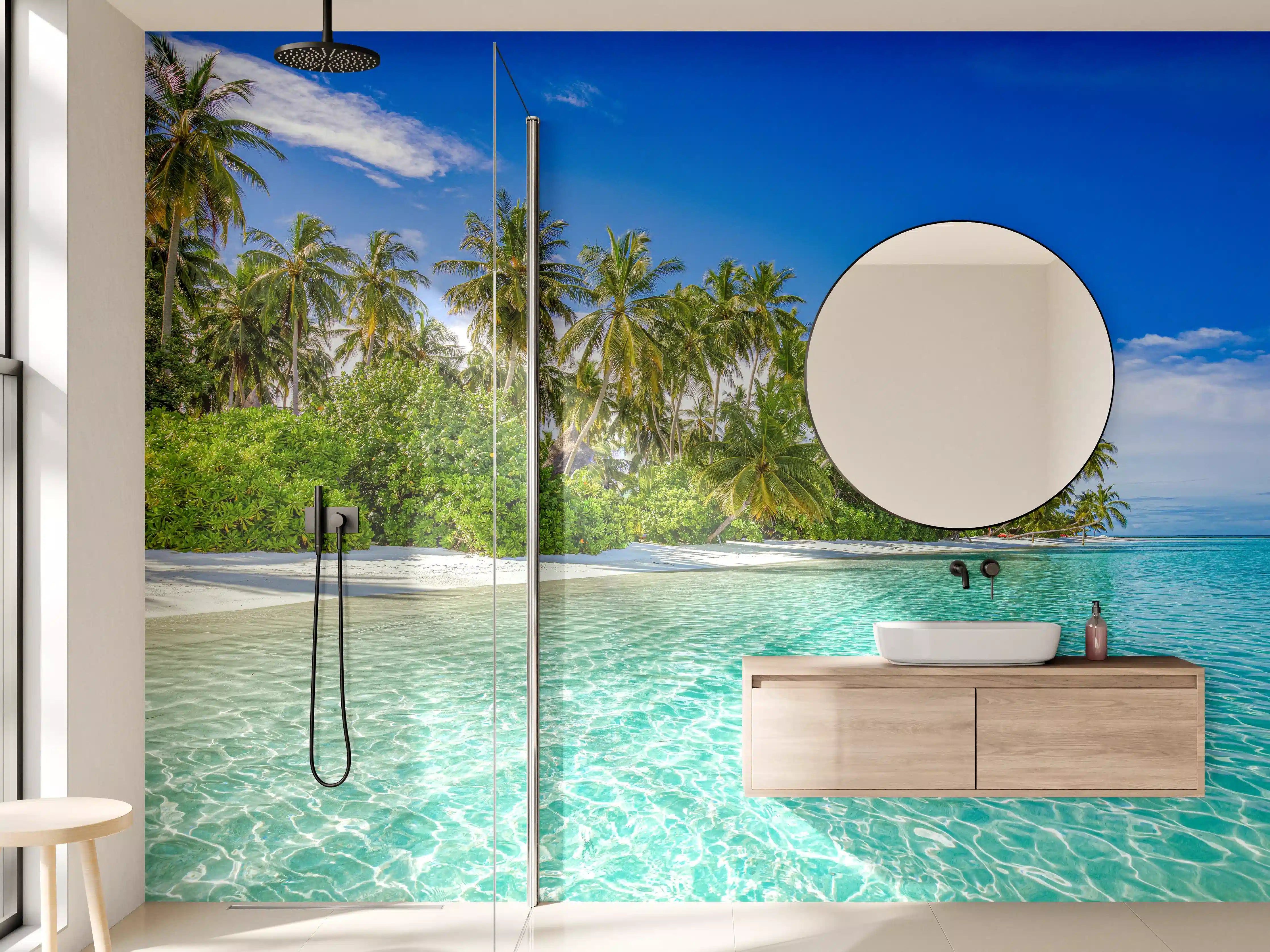 Wandverkleidung Bad - Paradiesische Insel