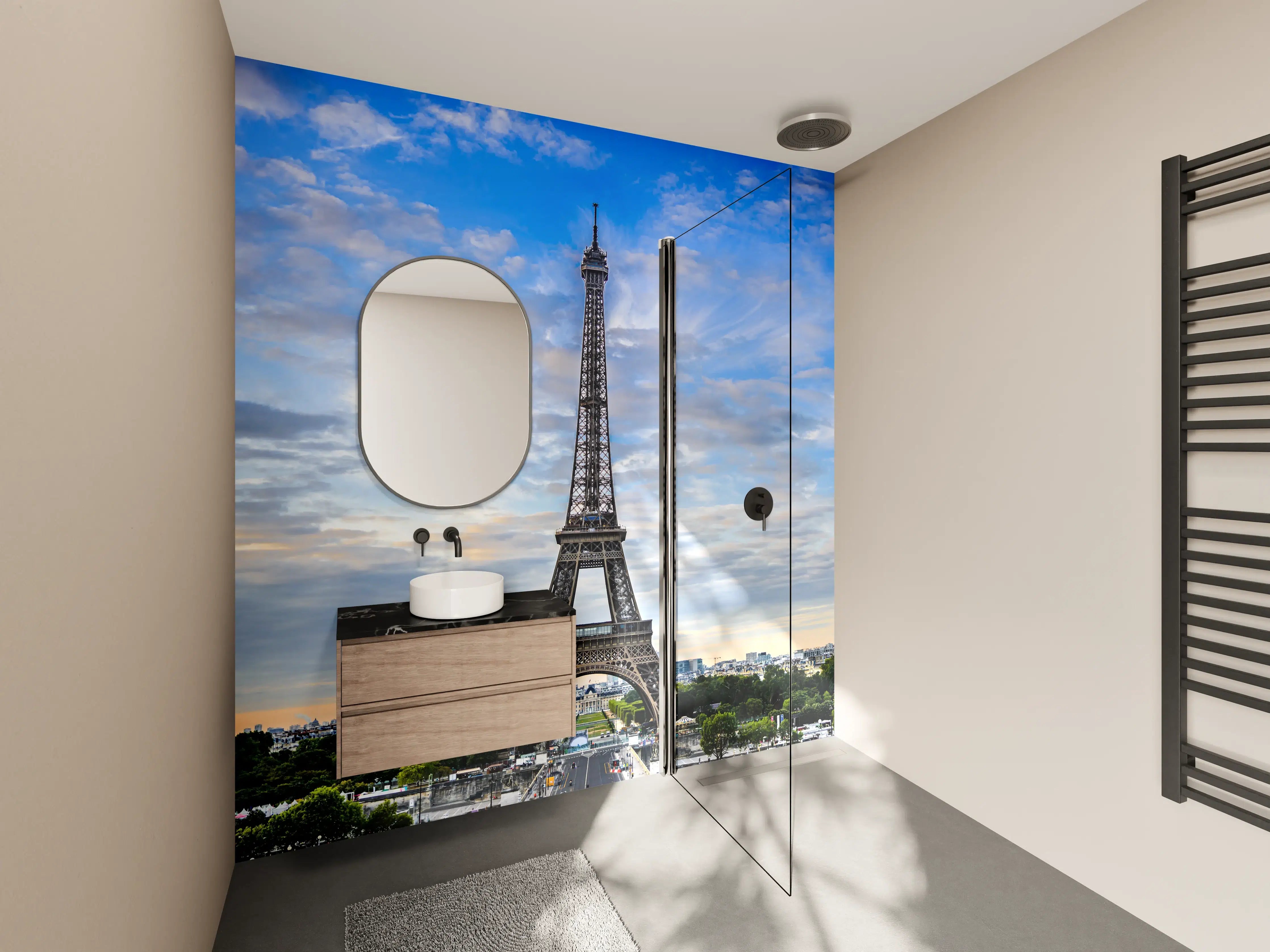 Wandverkleidung Bad - Paris-Eiffelturm im Sonnenuntergang