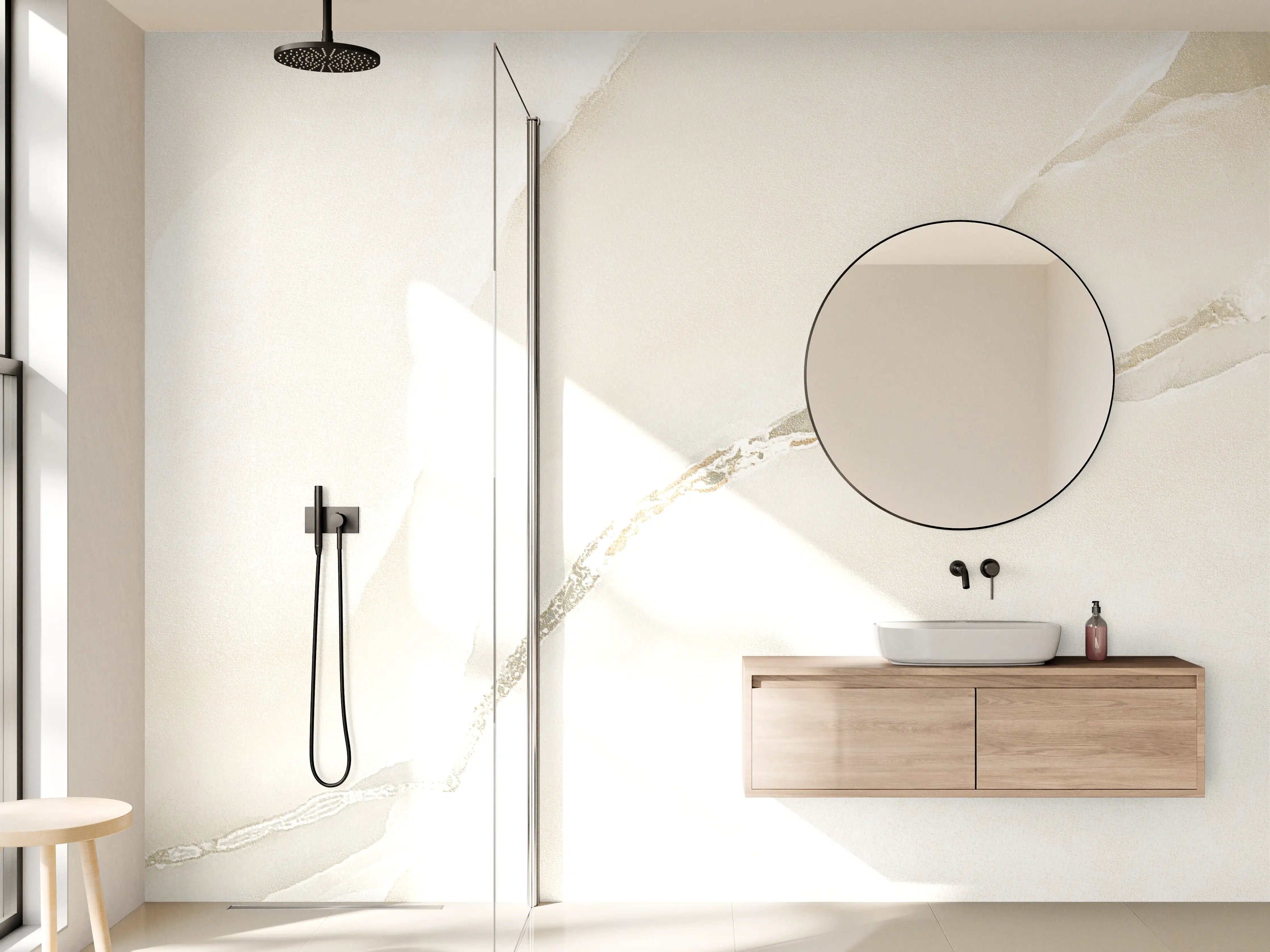 Wandverkleidung Bad - Polierter Onyxmarmor 1