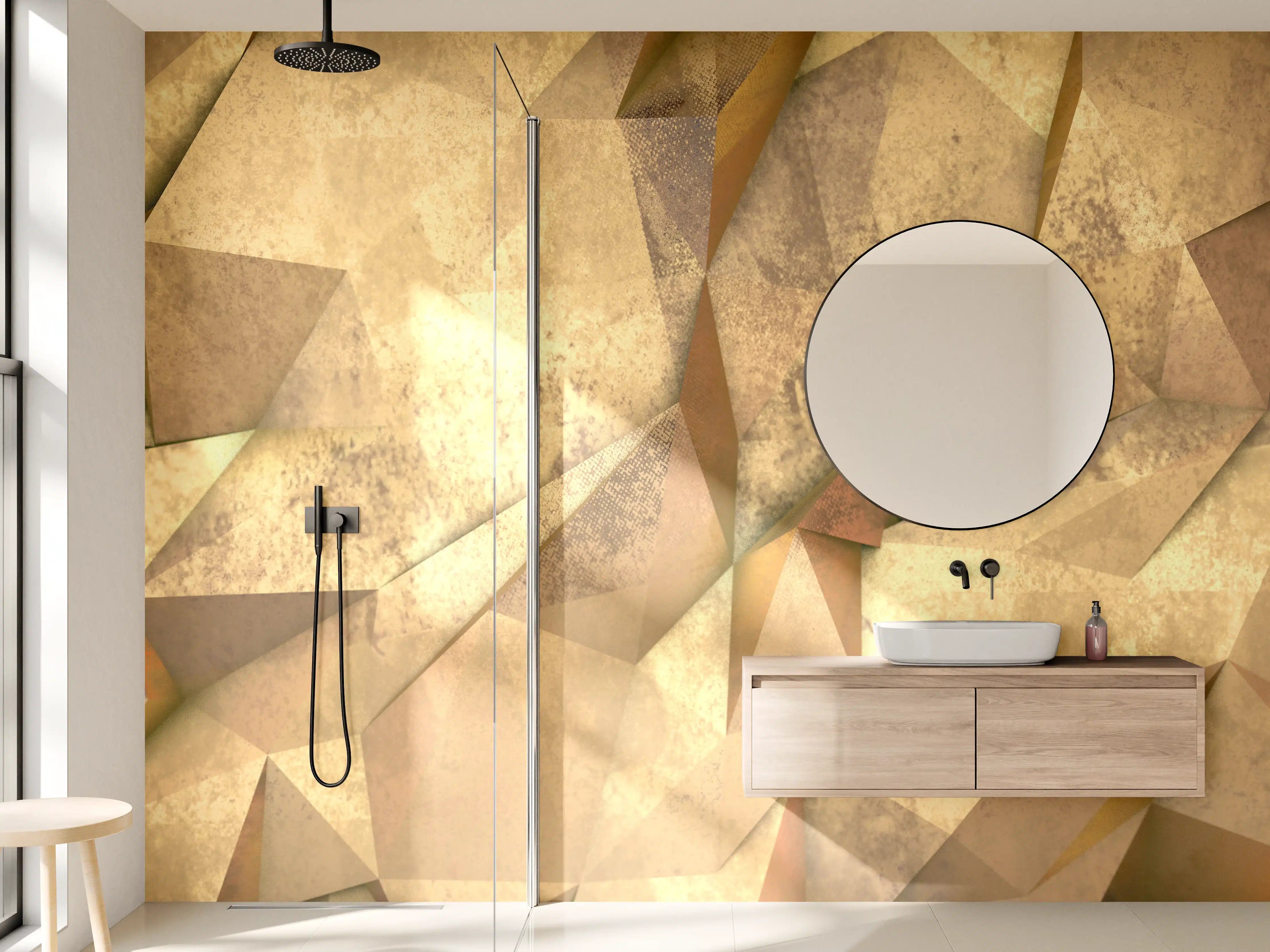 Wandverkleidung Bad - Polygonale Hntergrund Textur