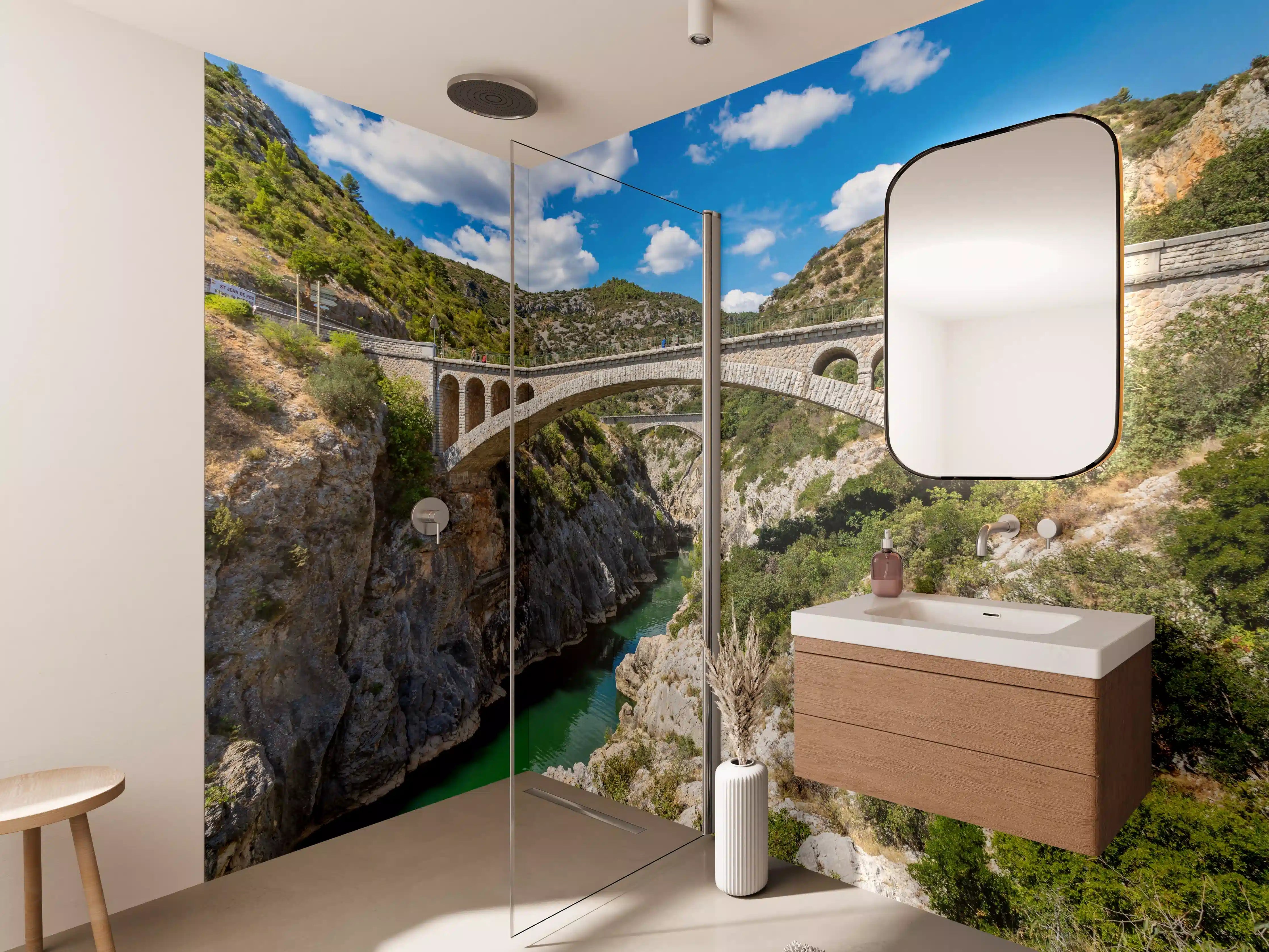 Wandverkleidung Bad - Pont du Diable - Frankreich