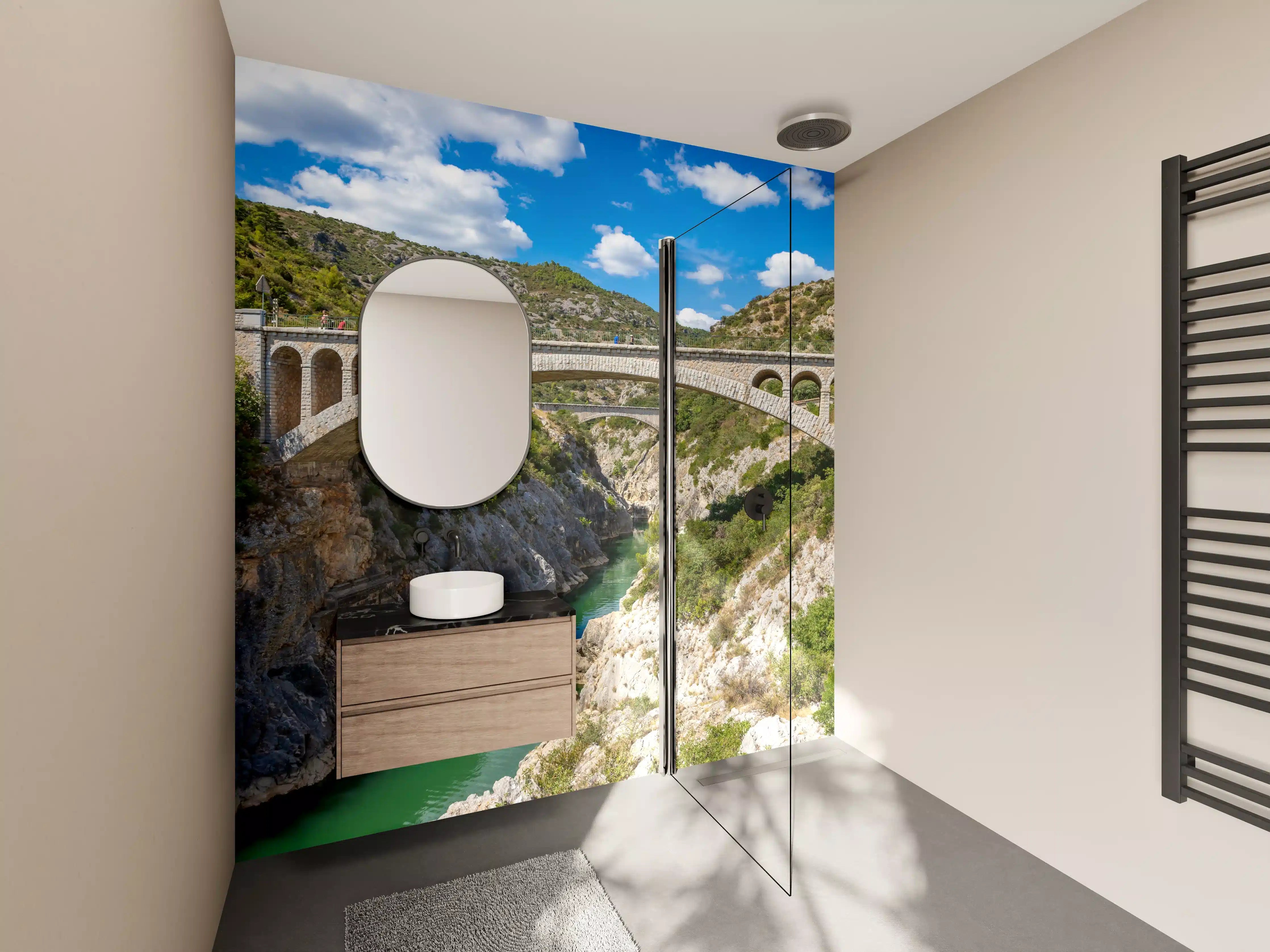 Wandverkleidung Bad - Pont du Diable - Frankreich