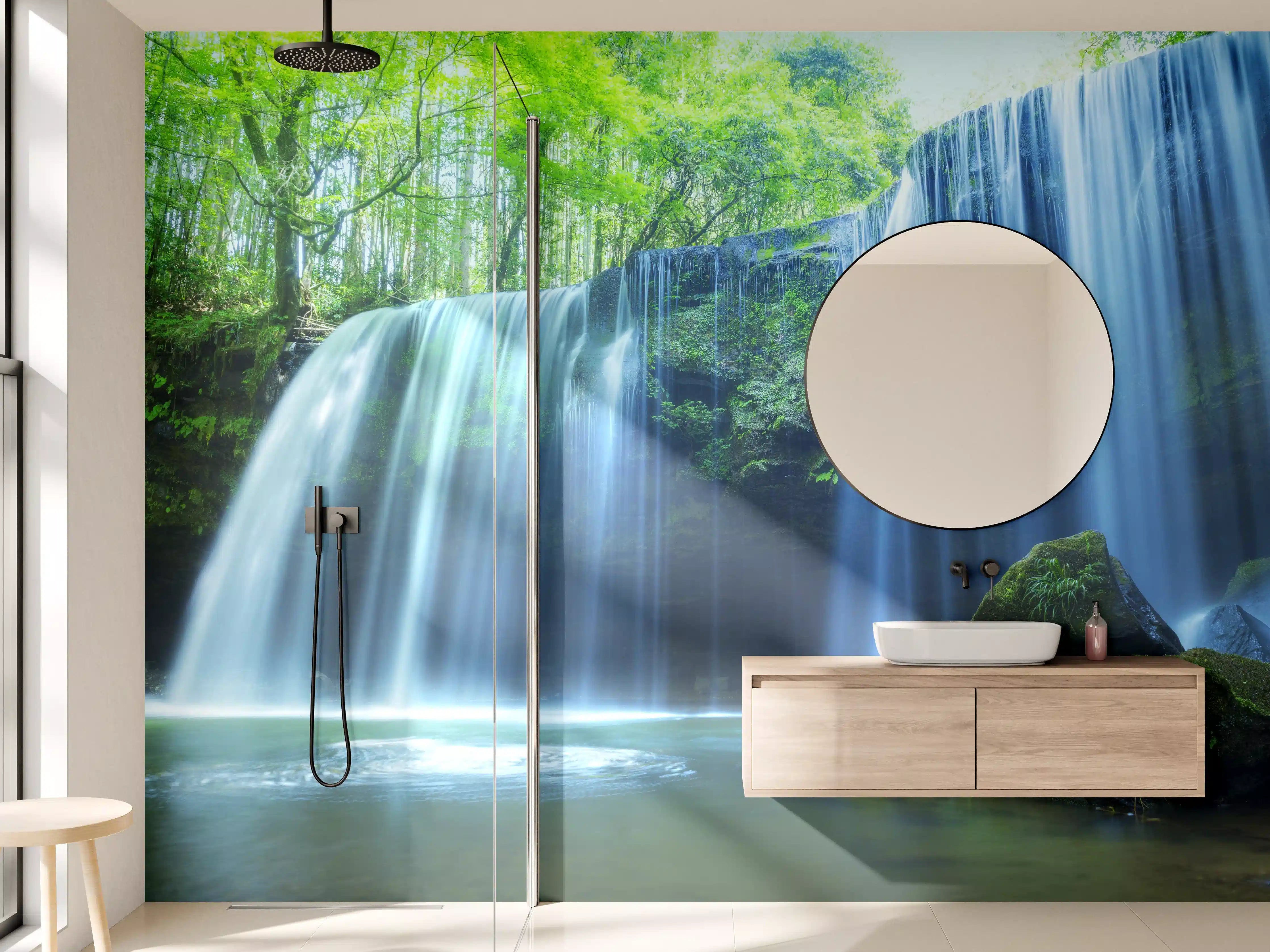 Wandverkleidung Bad - Prächtiger Nabigataki-Wasserfall