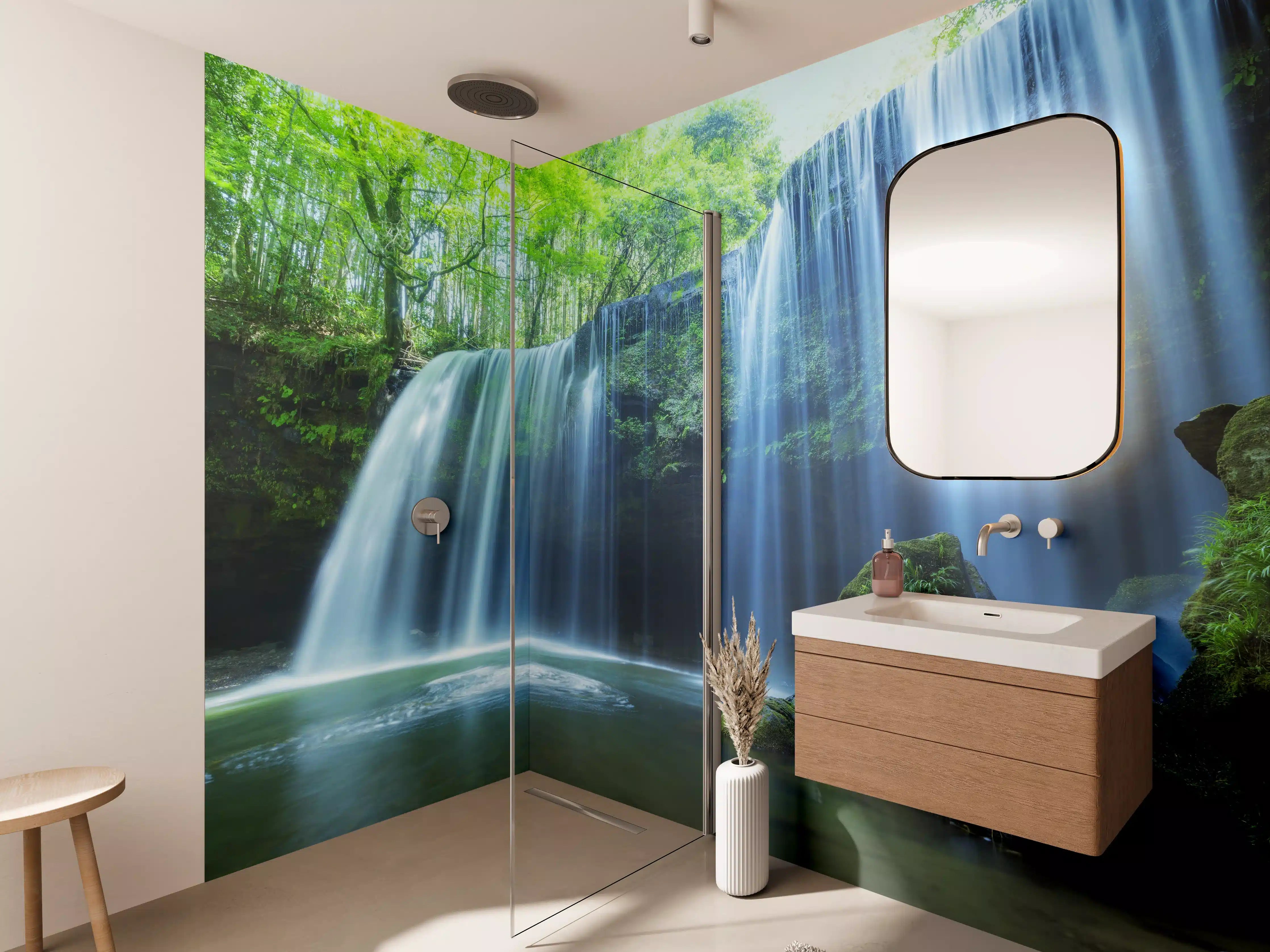Wandverkleidung Bad - Prächtiger Nabigataki-Wasserfall