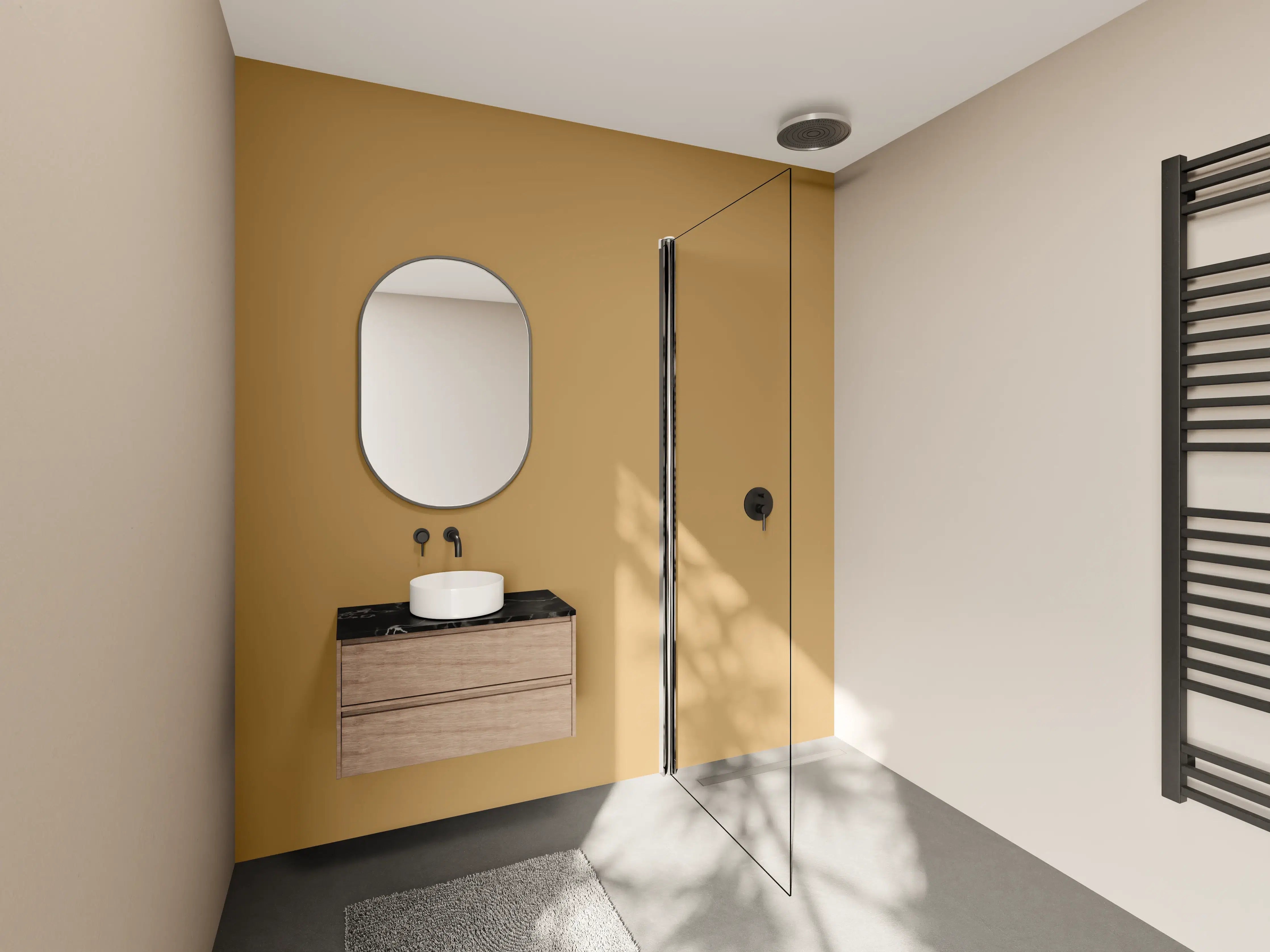 Wandverkleidung Bad - RAL 1011 (Braunbeige)