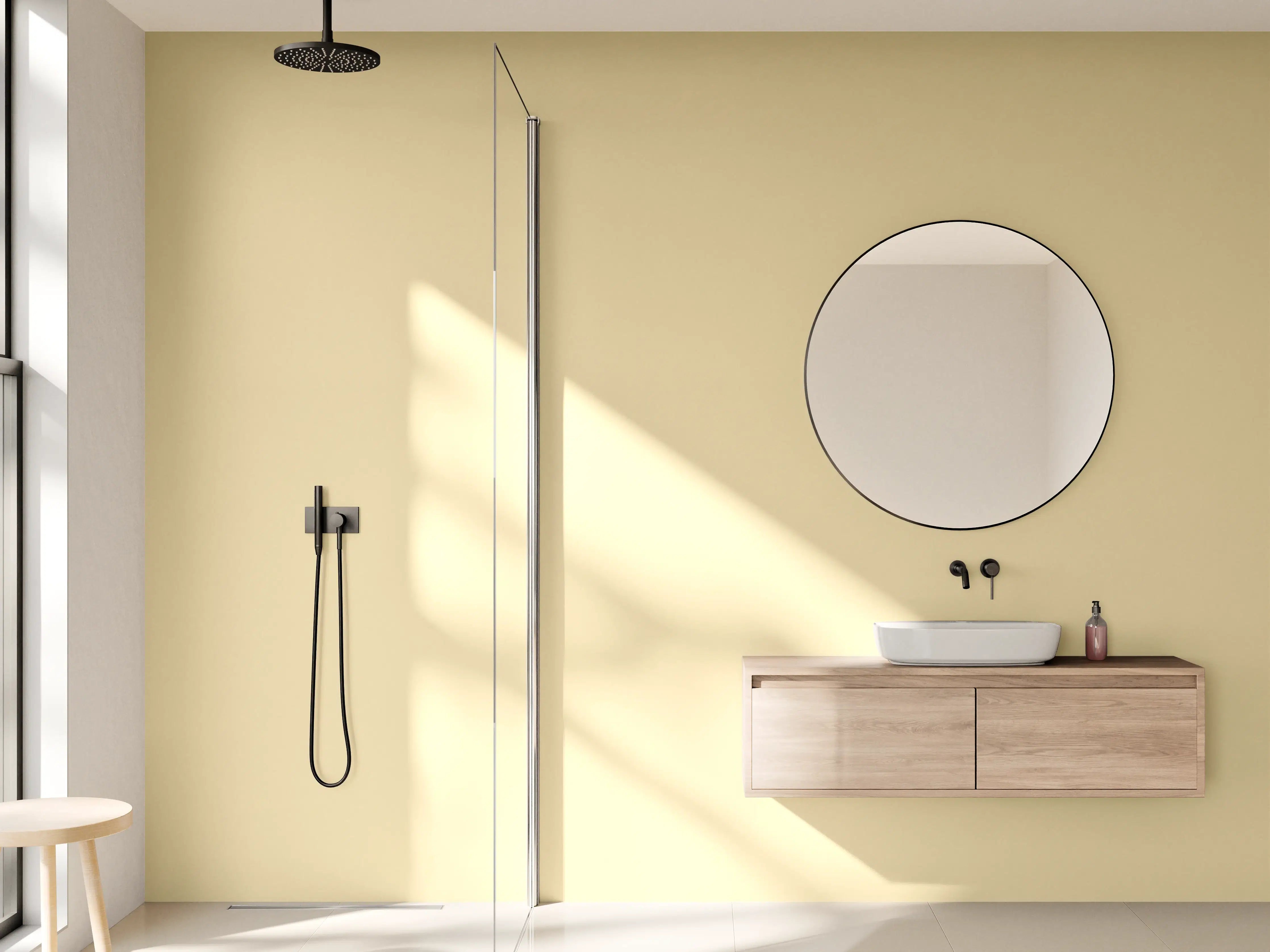 Wandverkleidung Bad - RAL 1014 (Elfenbein)