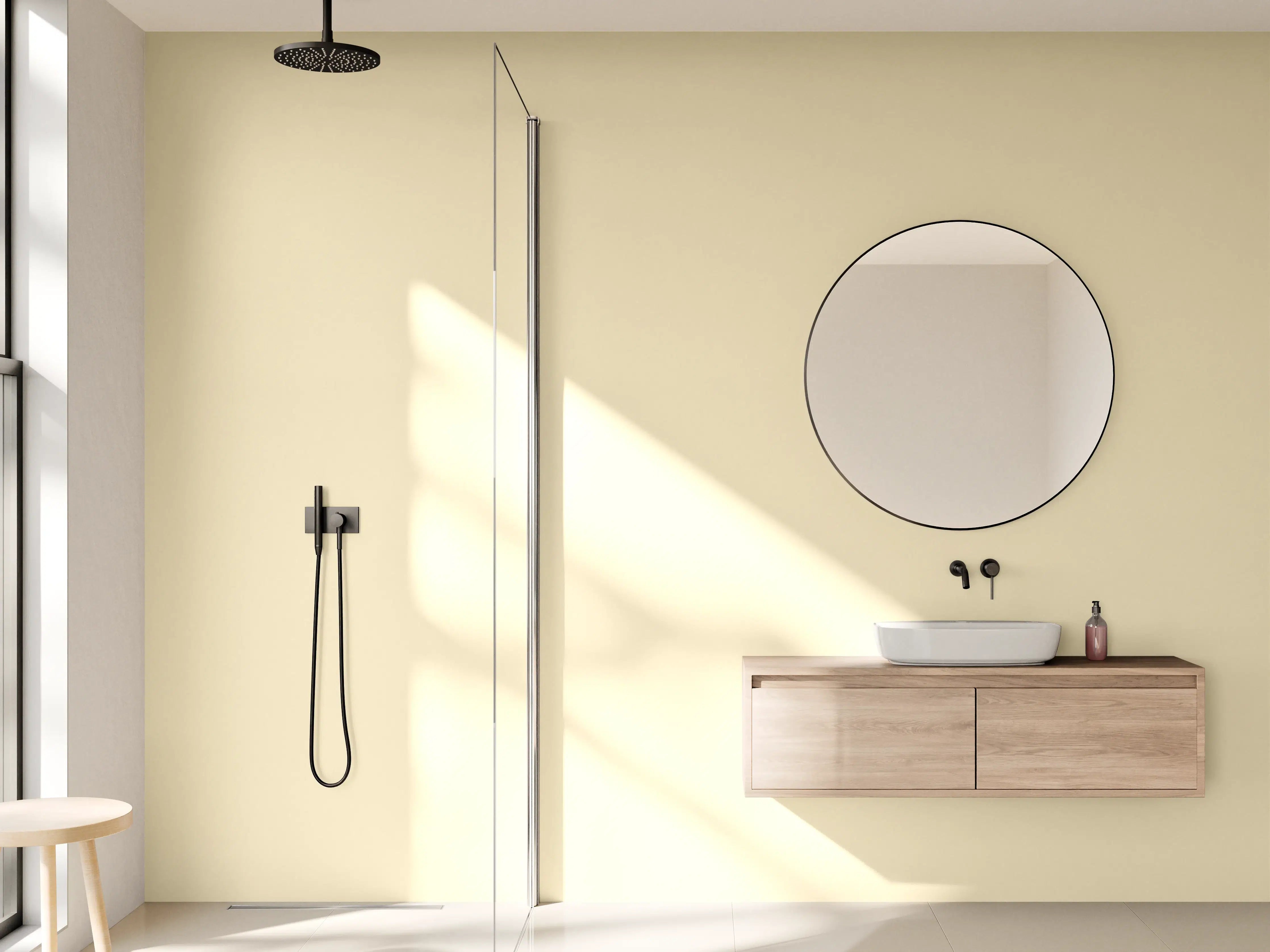 Wandverkleidung Bad - RAL 1015 (Hellelfenbein)