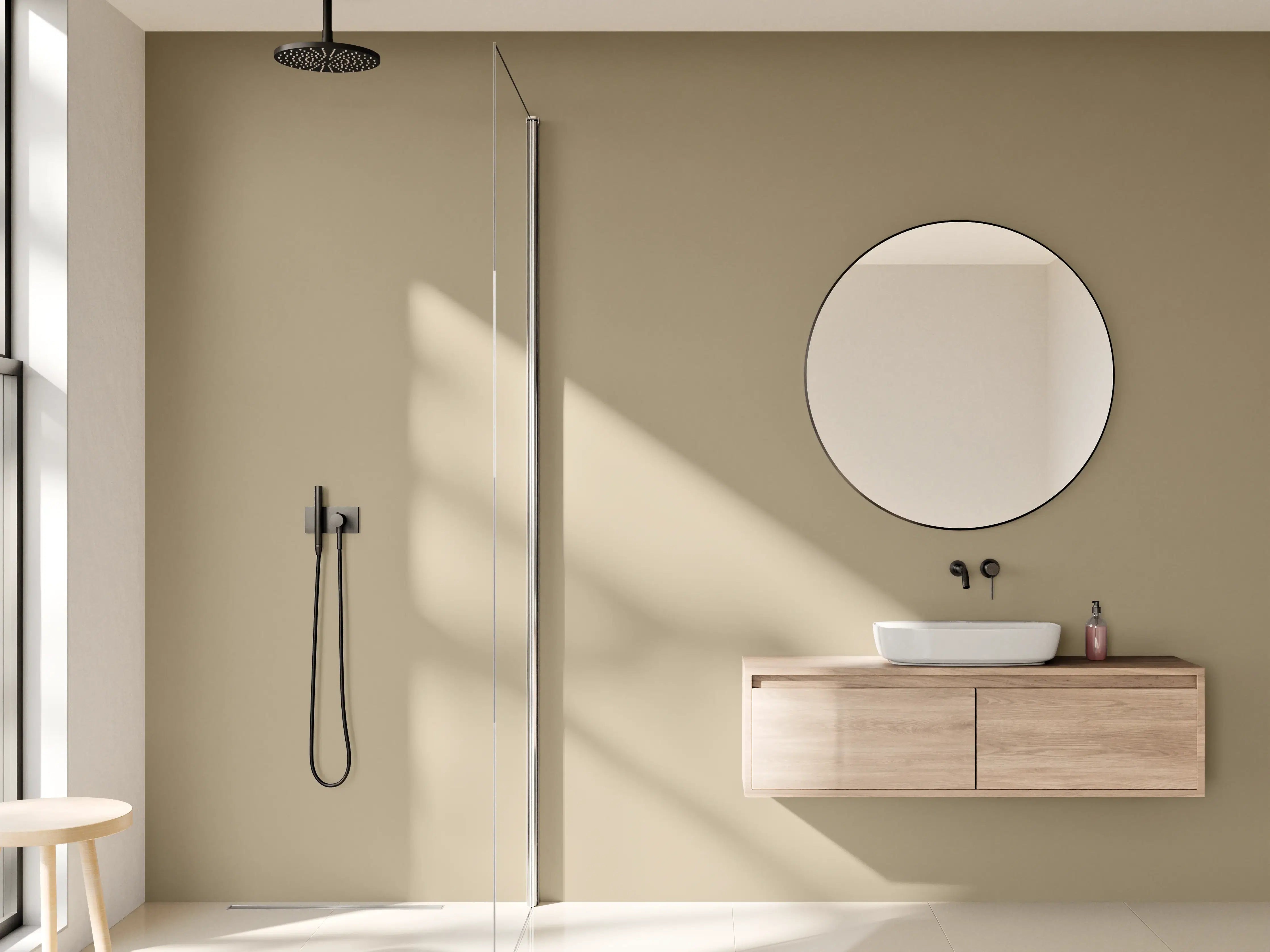 Wandverkleidung Bad - RAL 1019 (Graubeige)