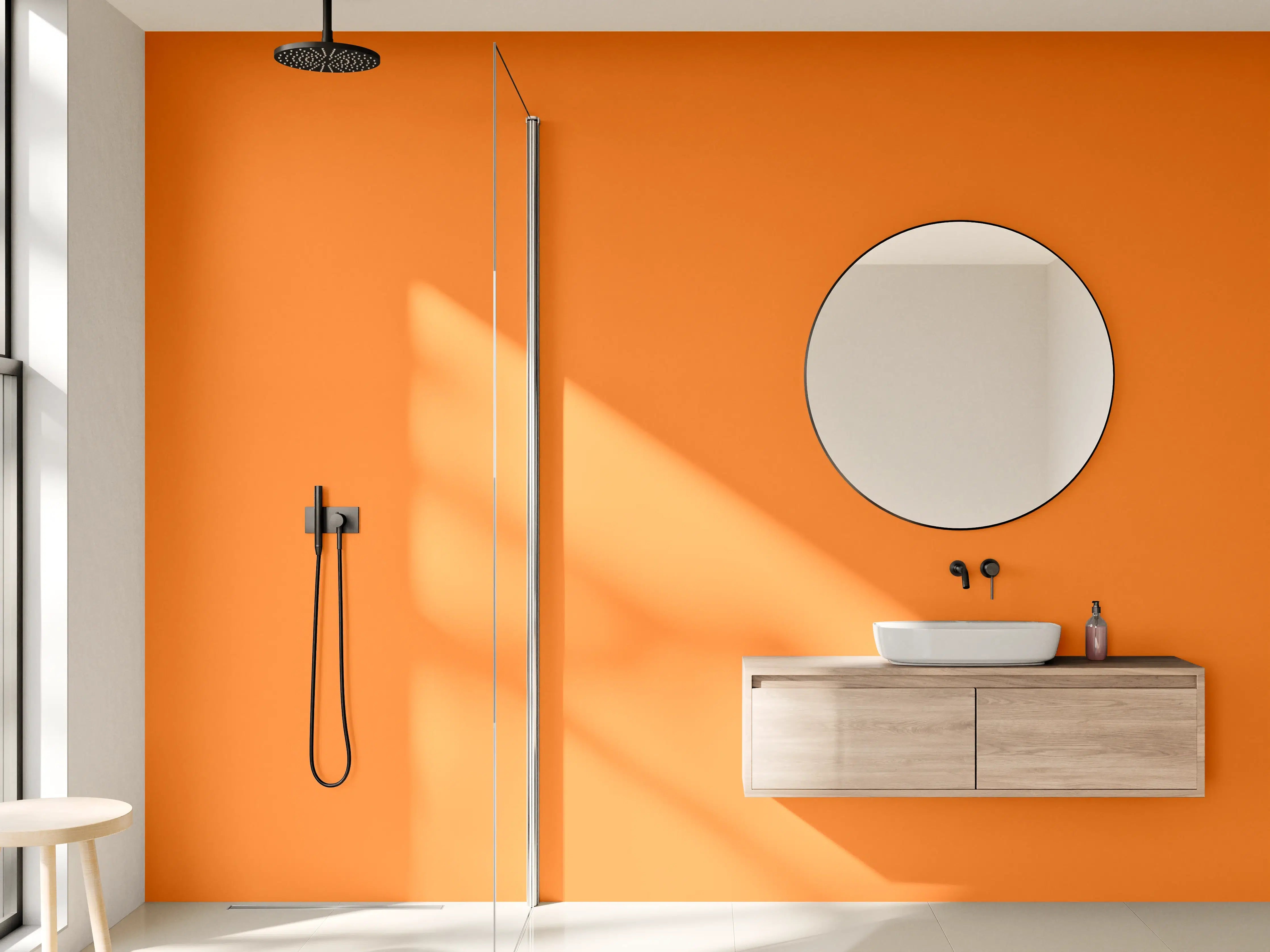 Wandverkleidung Bad - RAL 2003 (Pastellorange)