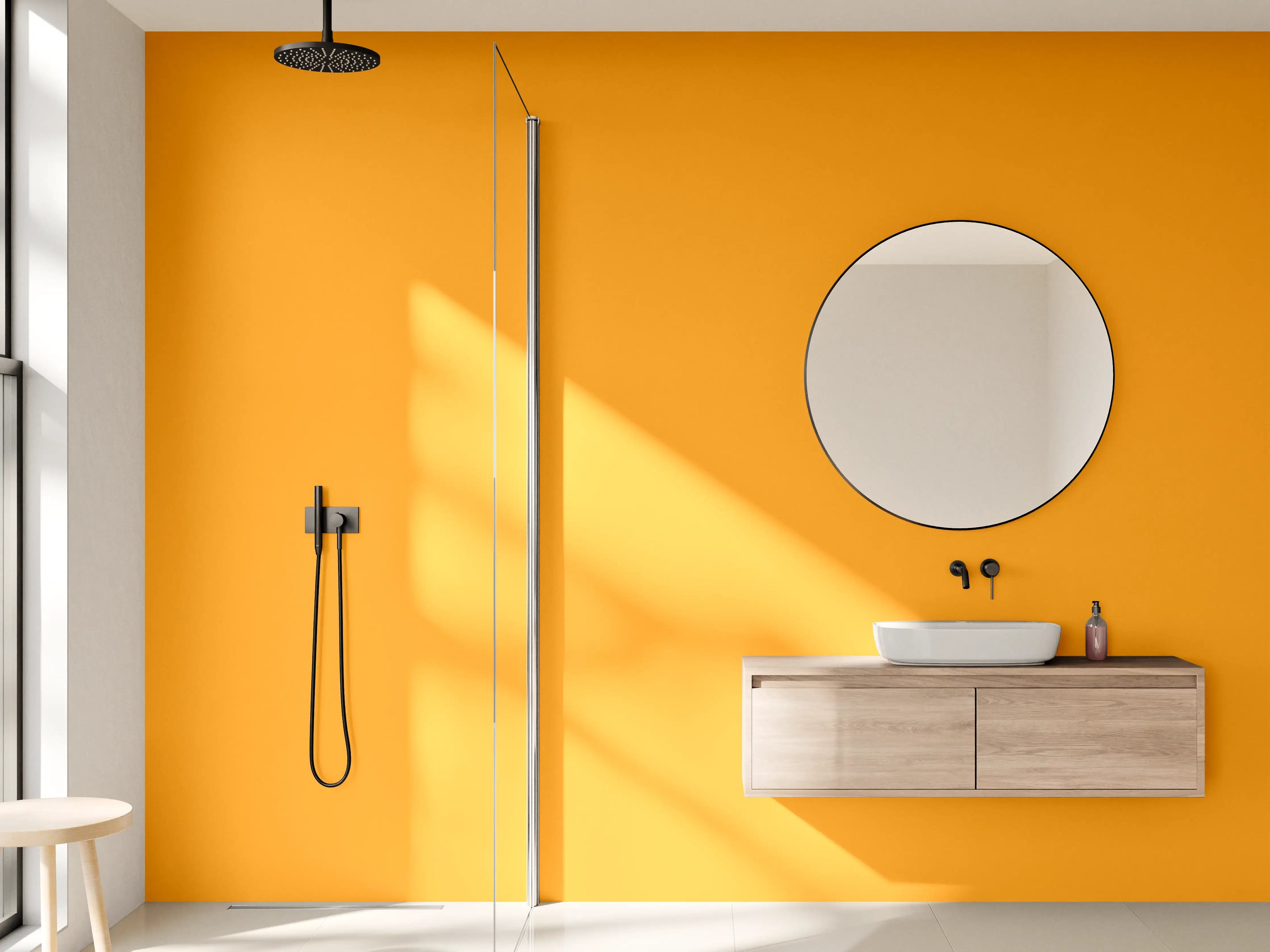 Wandverkleidung Bad - RAL 2007 (Leuchtendes Hellorange)