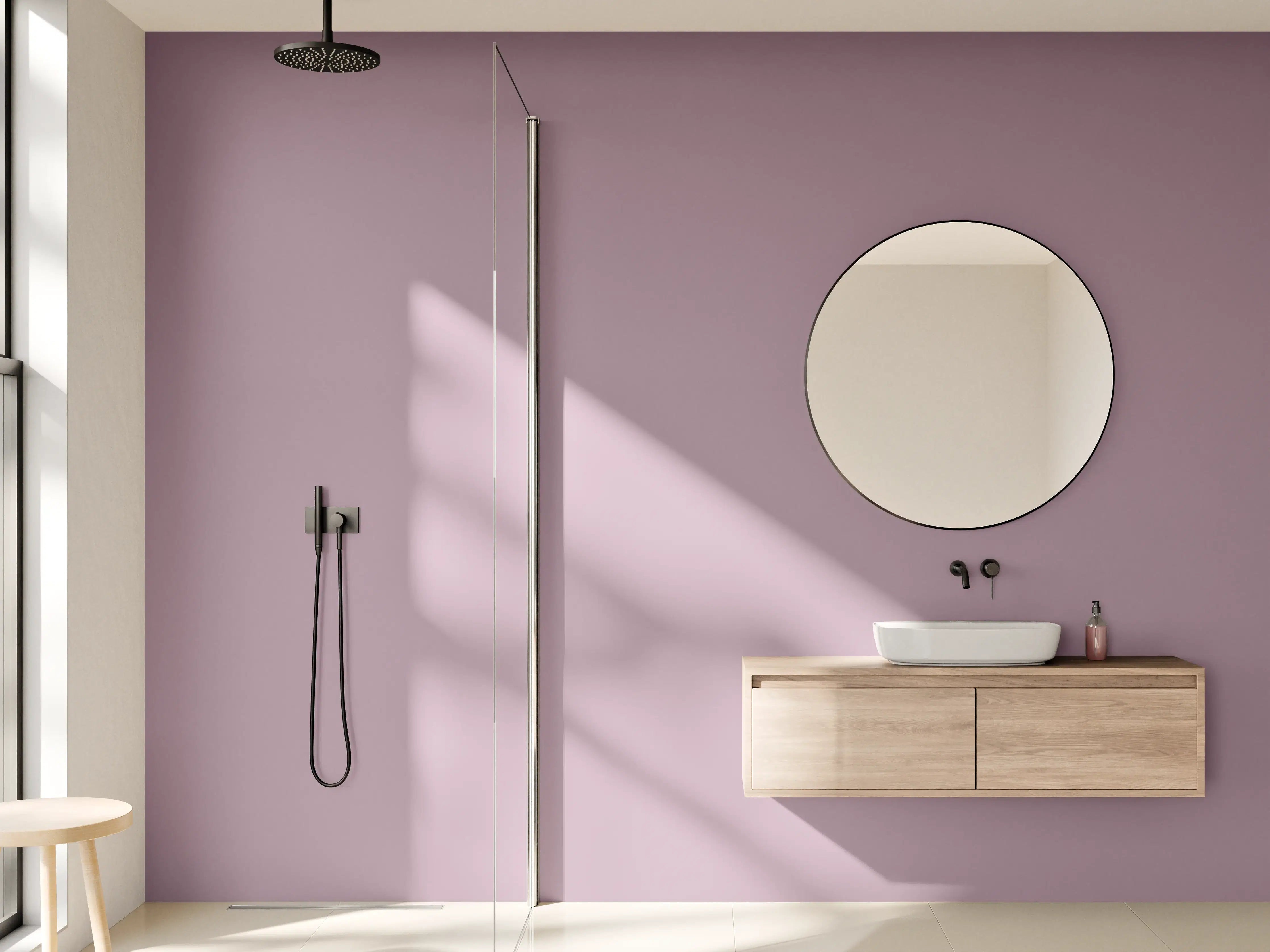 Wandverkleidung Bad - RAL 4009 (Pastellviolett)