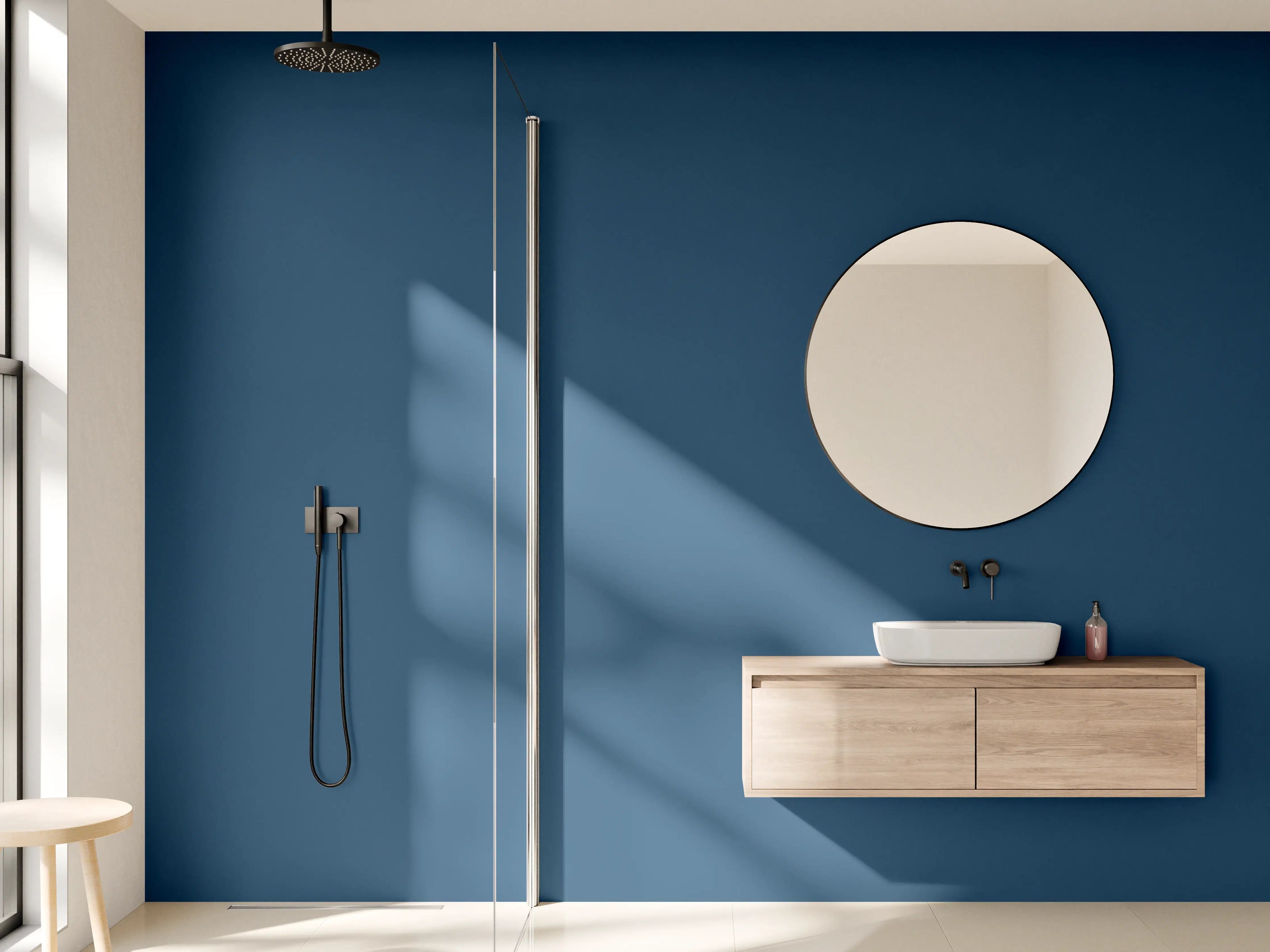 Wandverkleidung Bad - RAL 5001 (Grünblau)