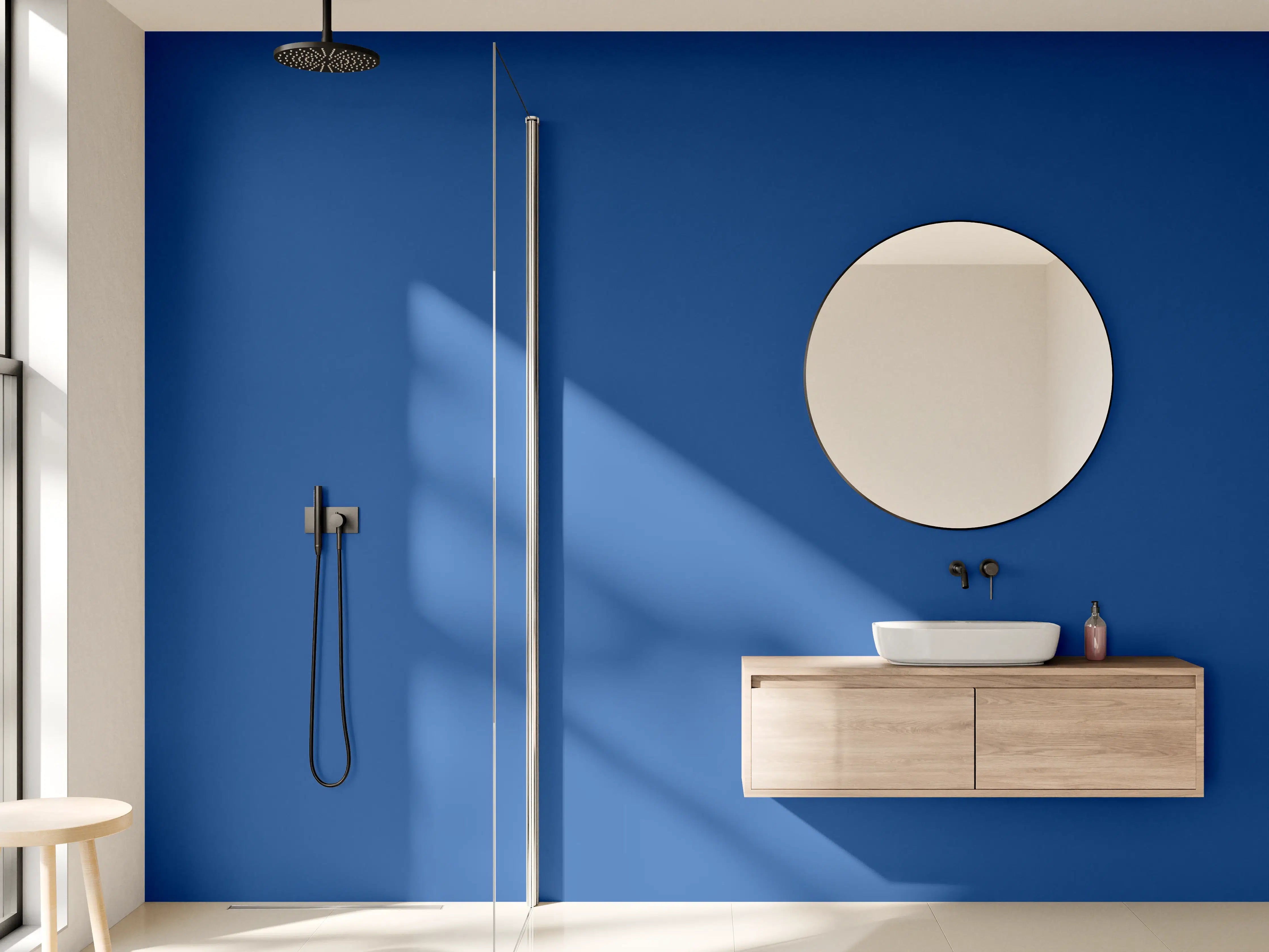 Wandverkleidung Bad - RAL 5005 (Signalblau)