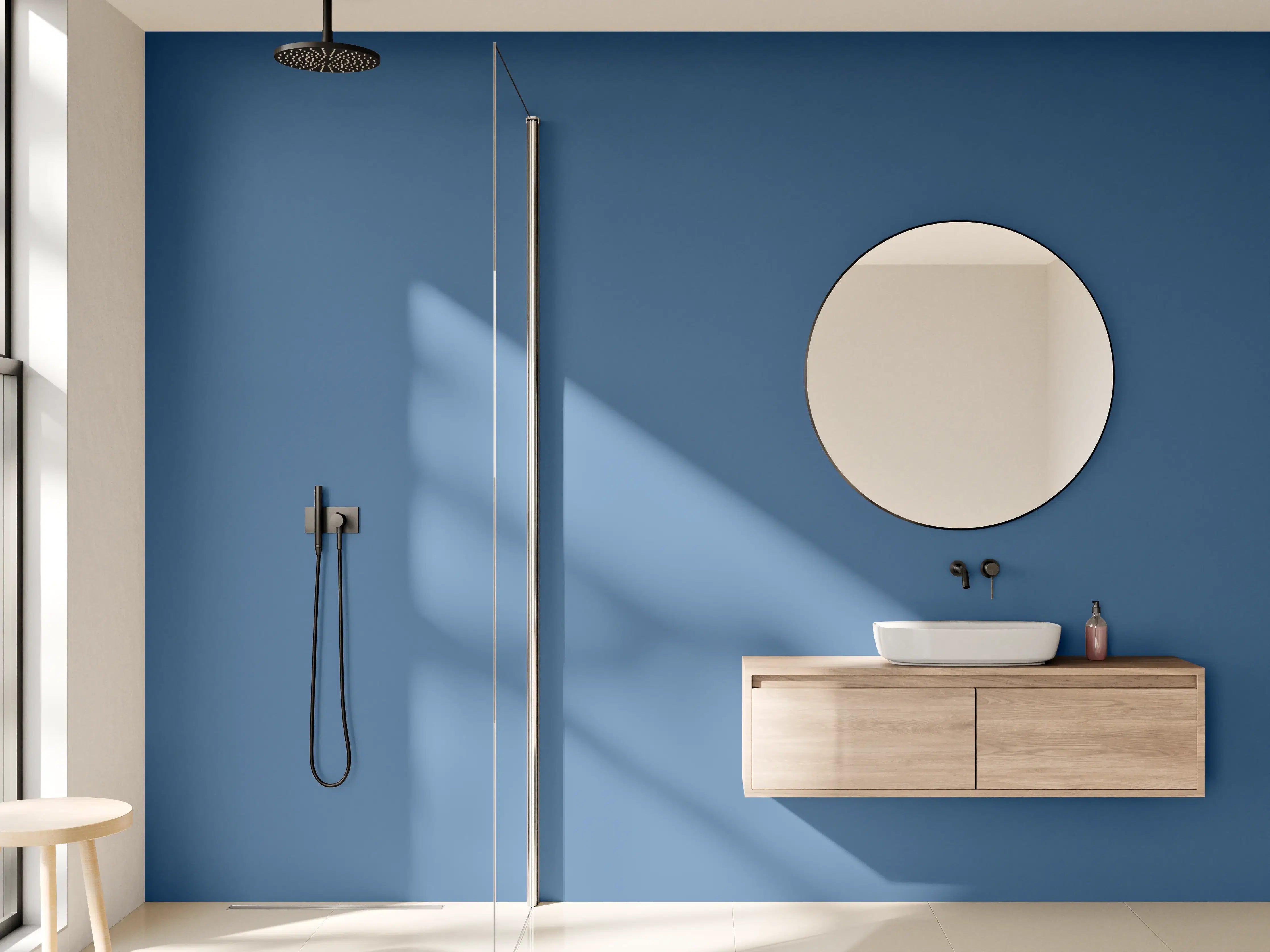 Wandverkleidung Bad - RAL 5007 (Brillantblau)