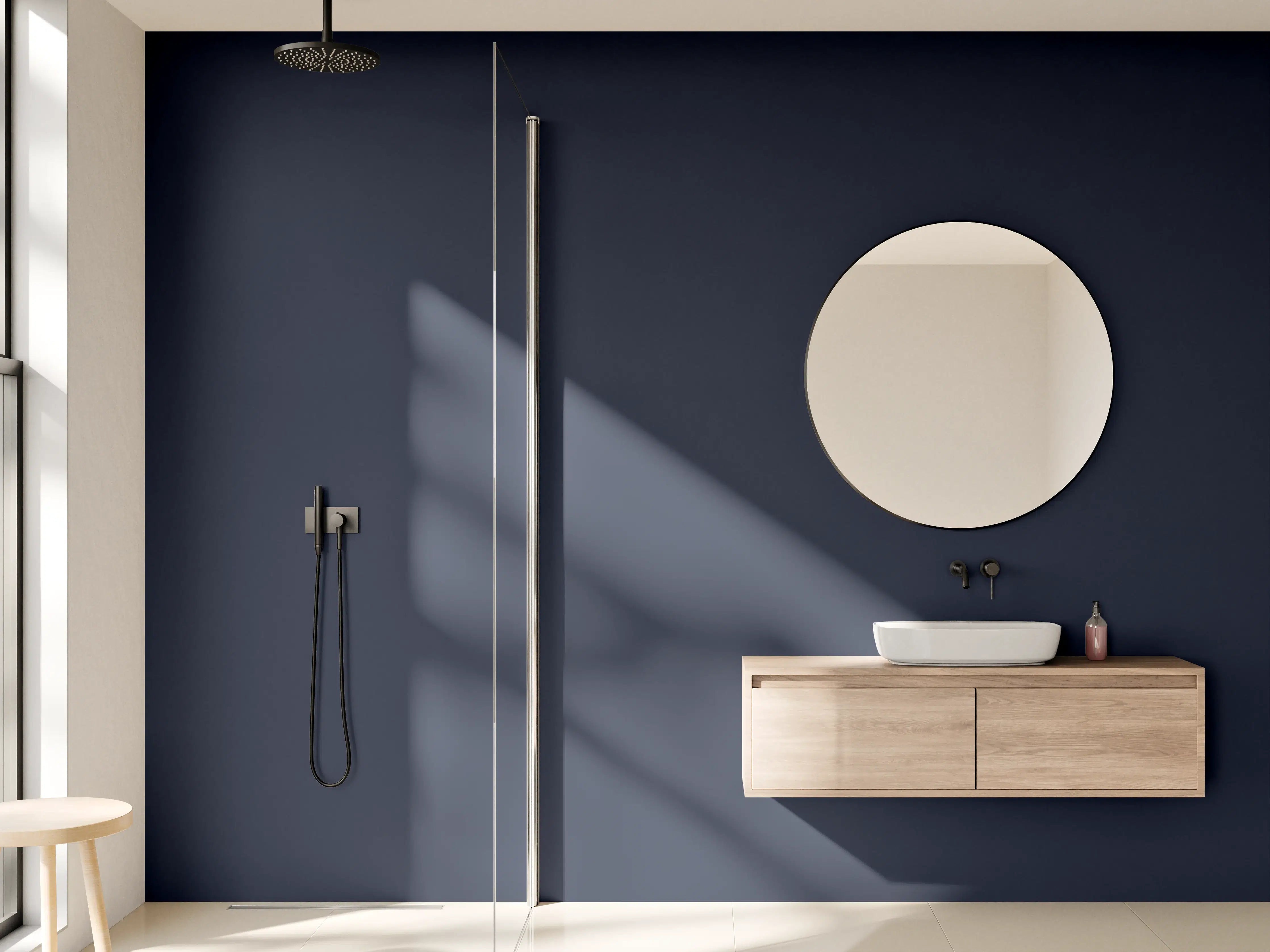 Wandverkleidung Bad - RAL 5011 (Stahlblau)