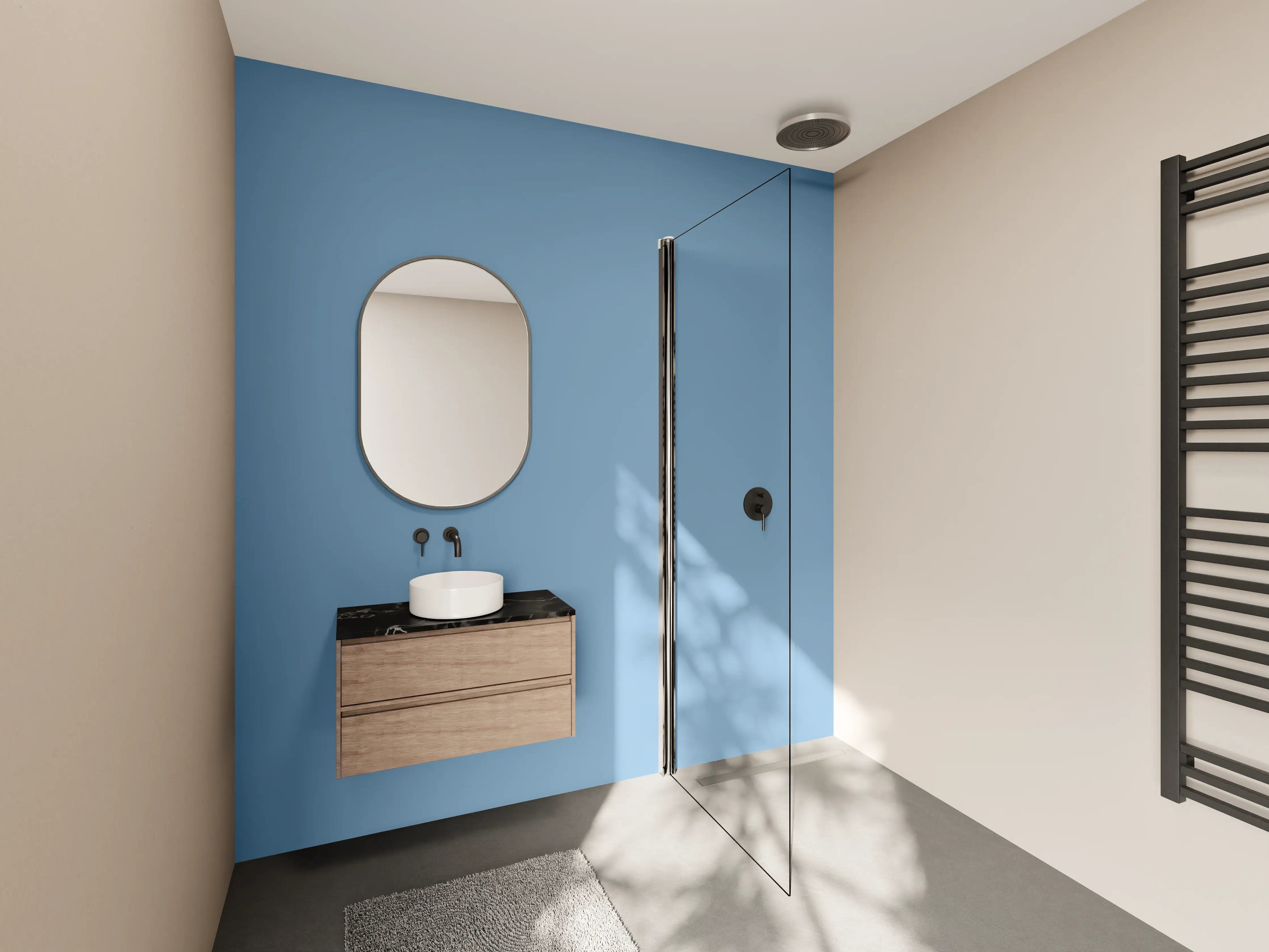 Wandverkleidung Bad - RAL 5024 (Pastellblau)