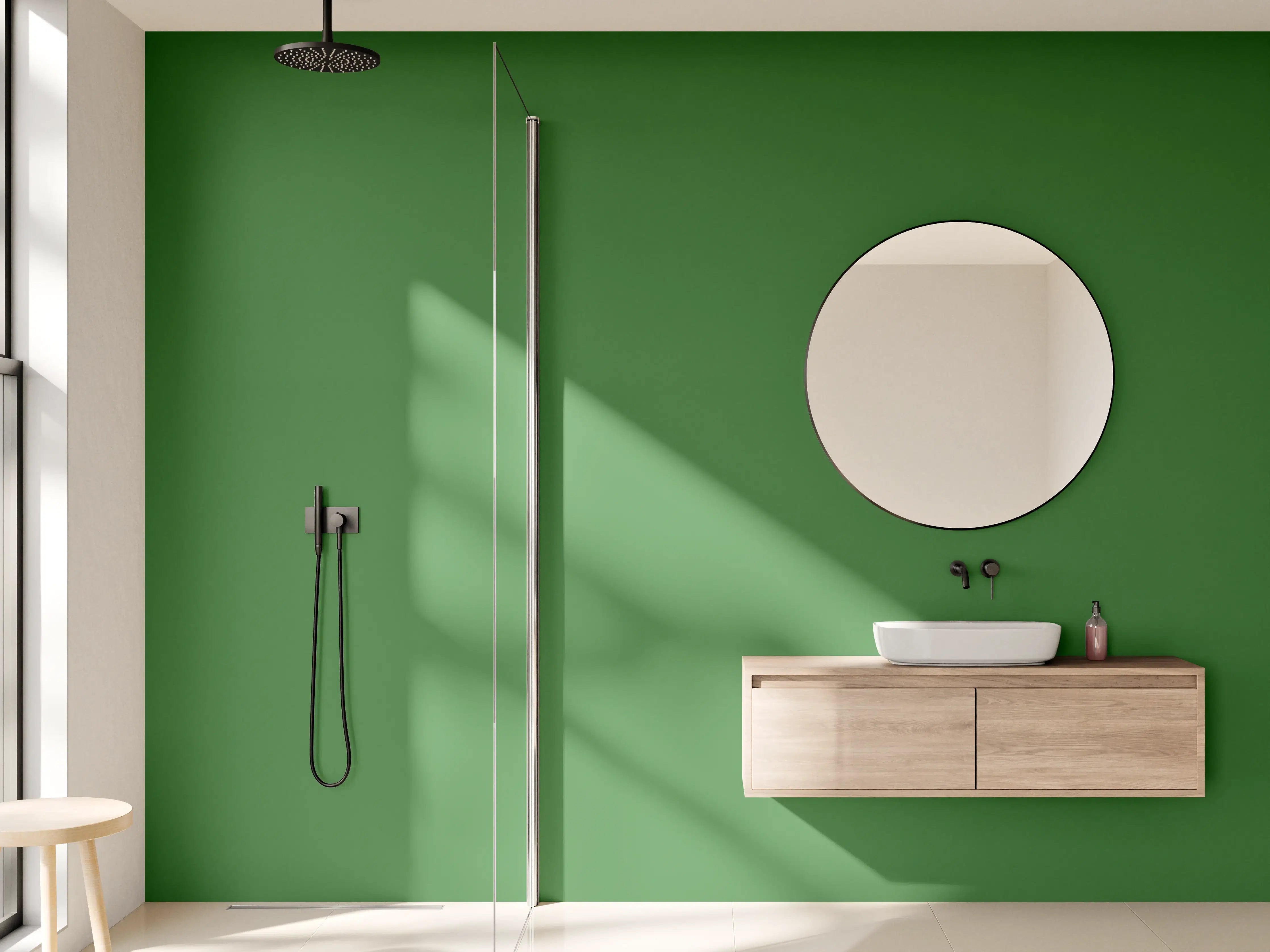 Wandverkleidung Bad - RAL 6010 (Grasgrün)