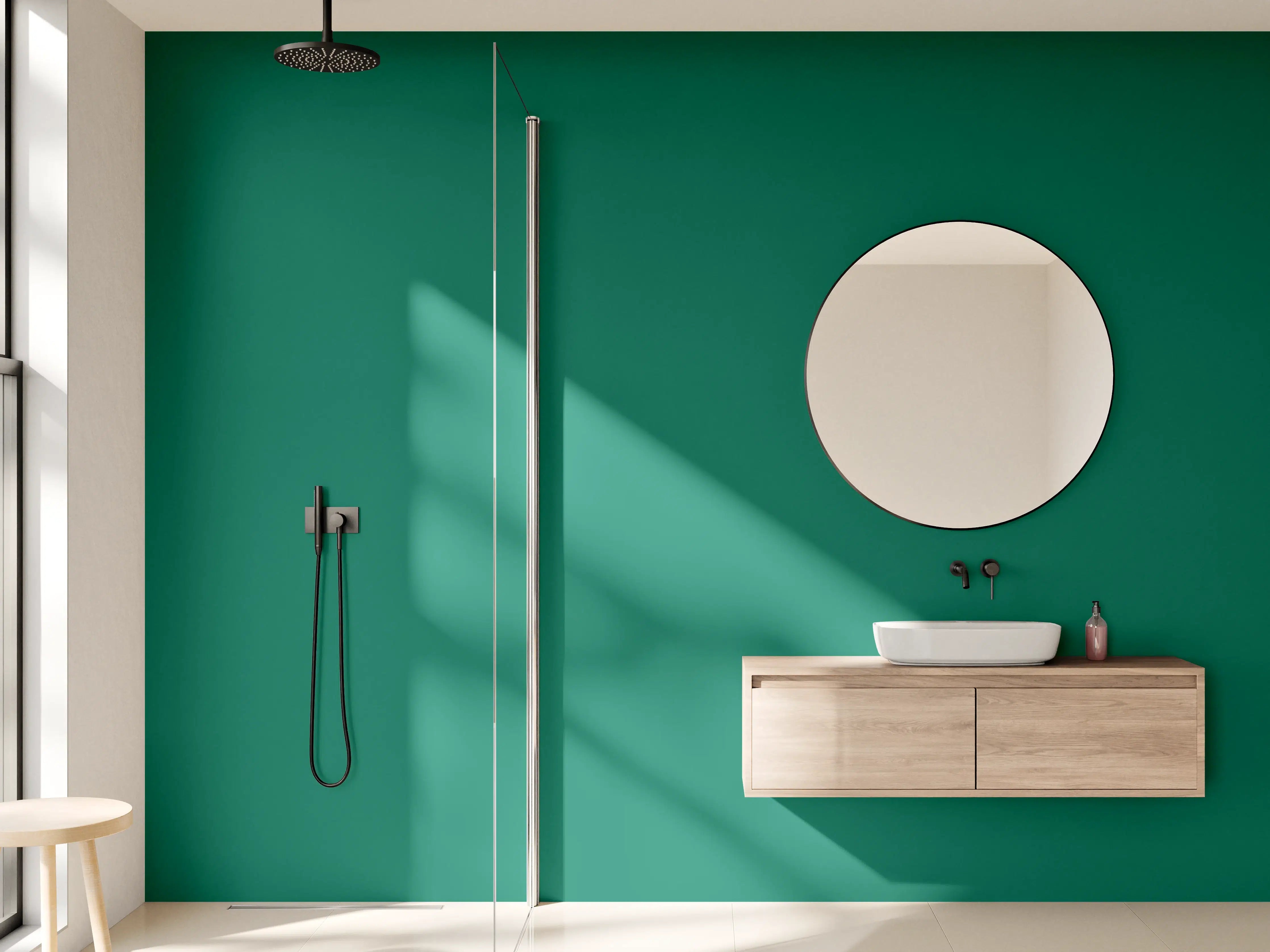 Wandverkleidung Bad - RAL 6016 (Türkisgrün)