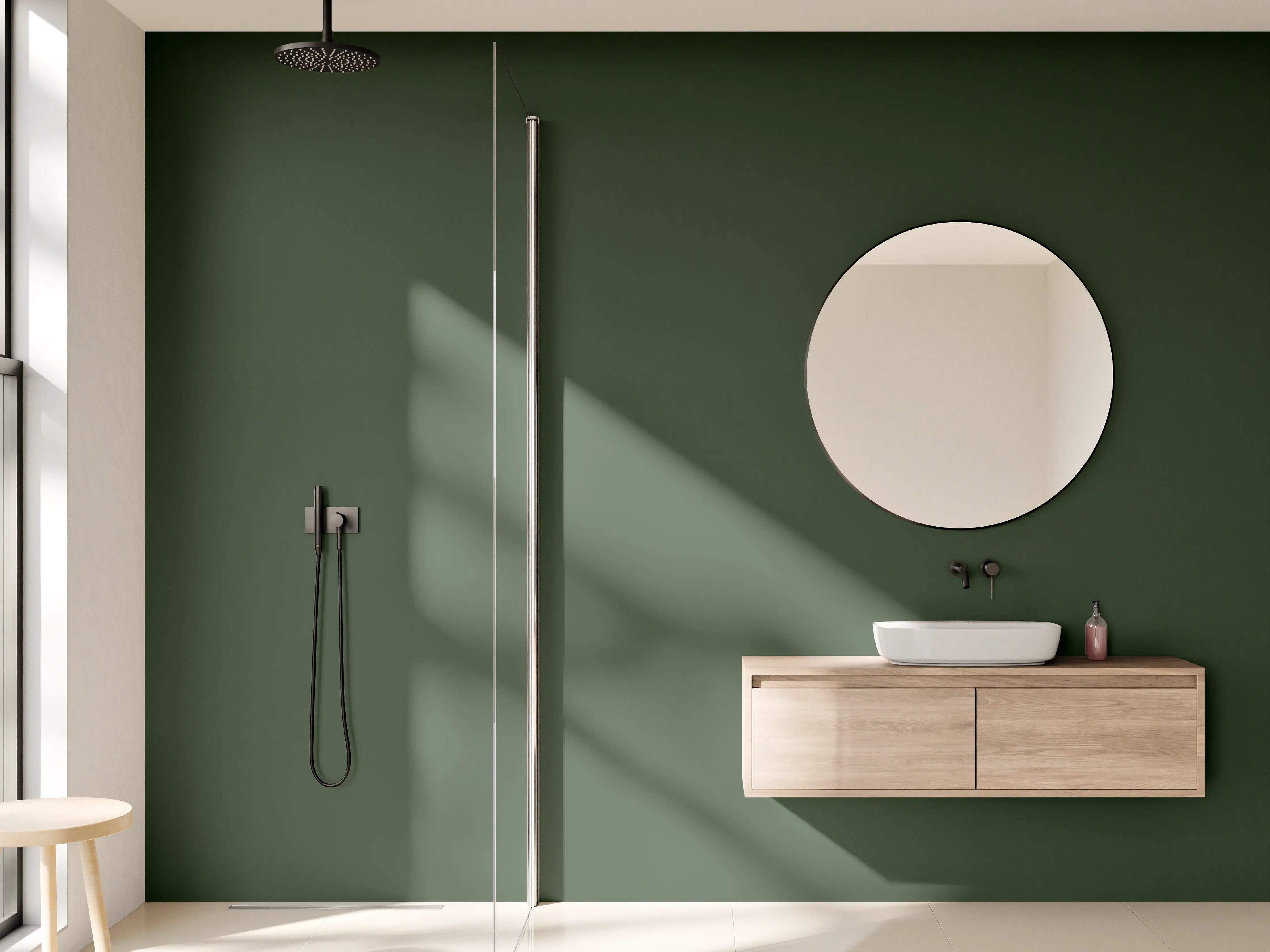 Wandverkleidung Bad - RAL 6020 (Chromgrün)