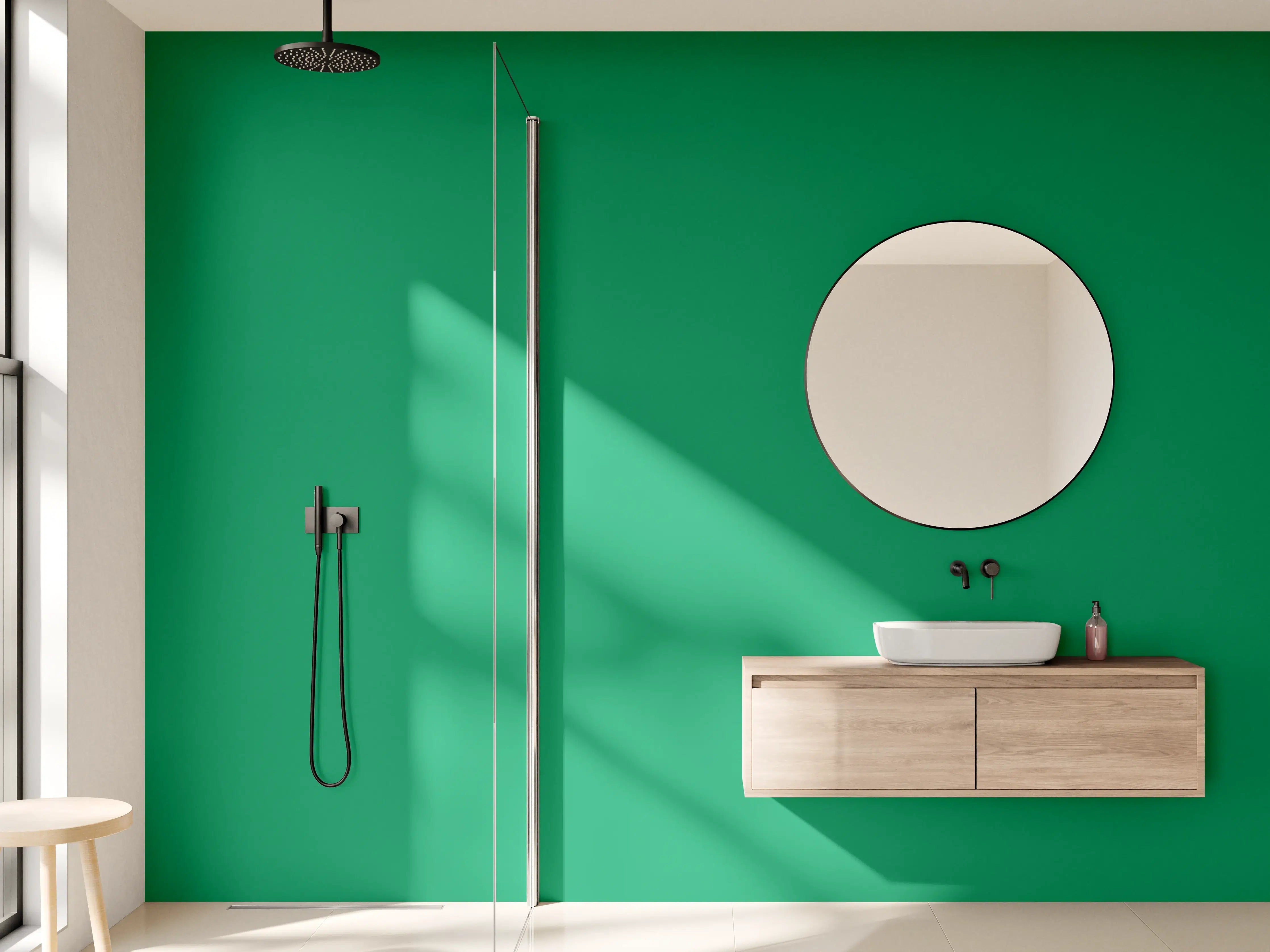 Wandverkleidung Bad - RAL 6024 (Verkehrsgrün)