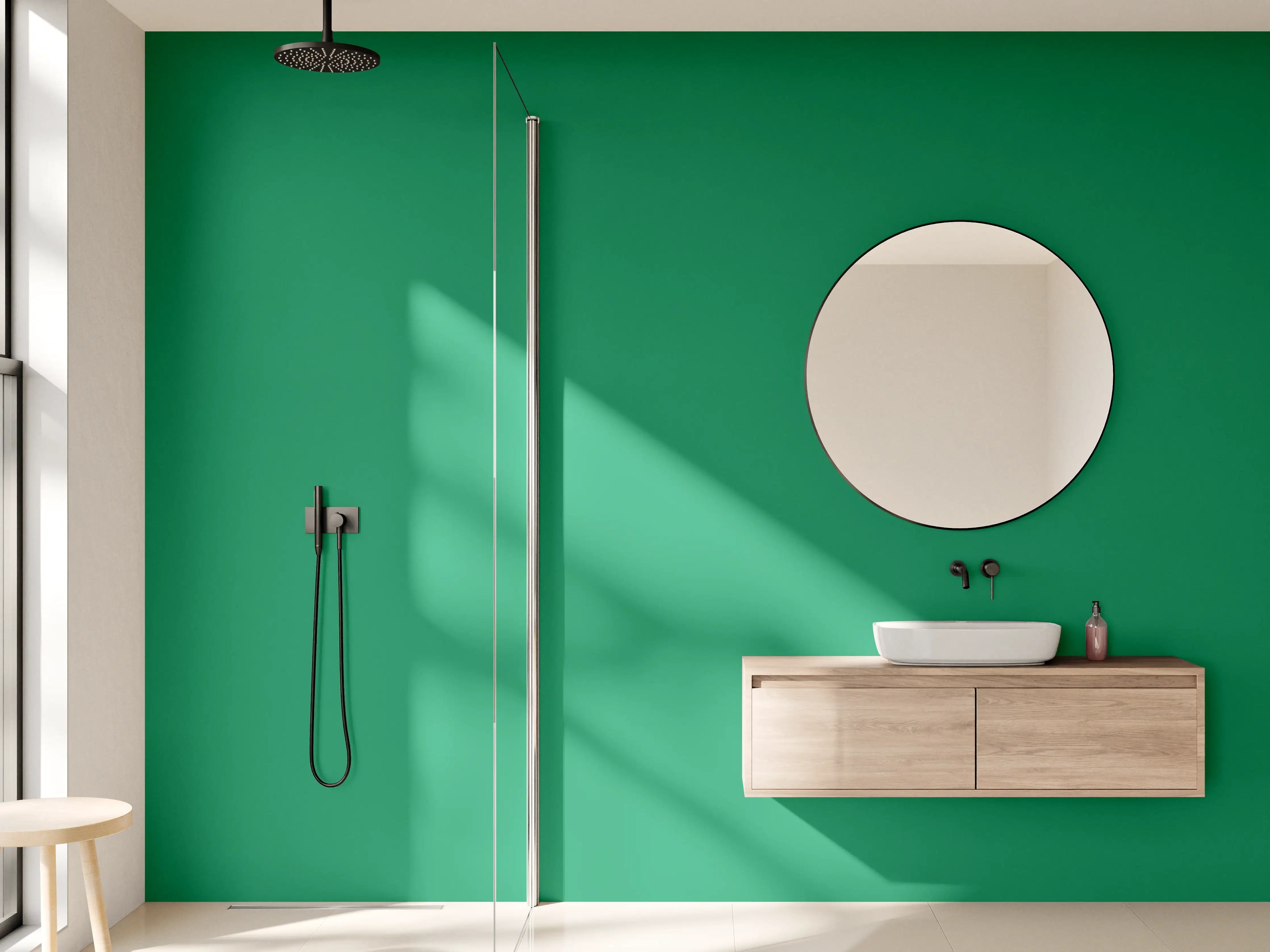 Wandverkleidung Bad - RAL 6032 (Signalgrün)