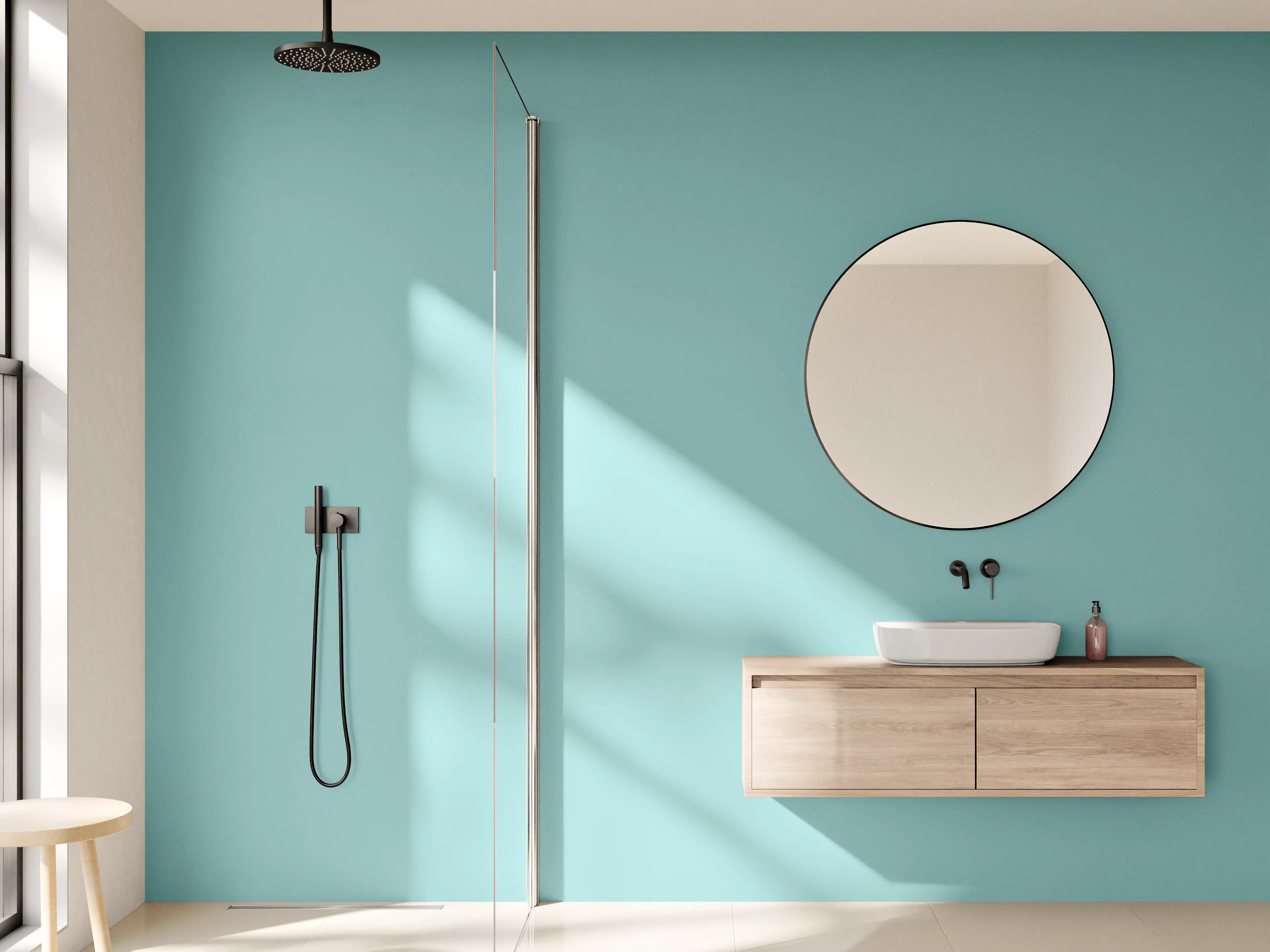 Wandverkleidung Bad - RAL 6034 (Pastell-Türkis)