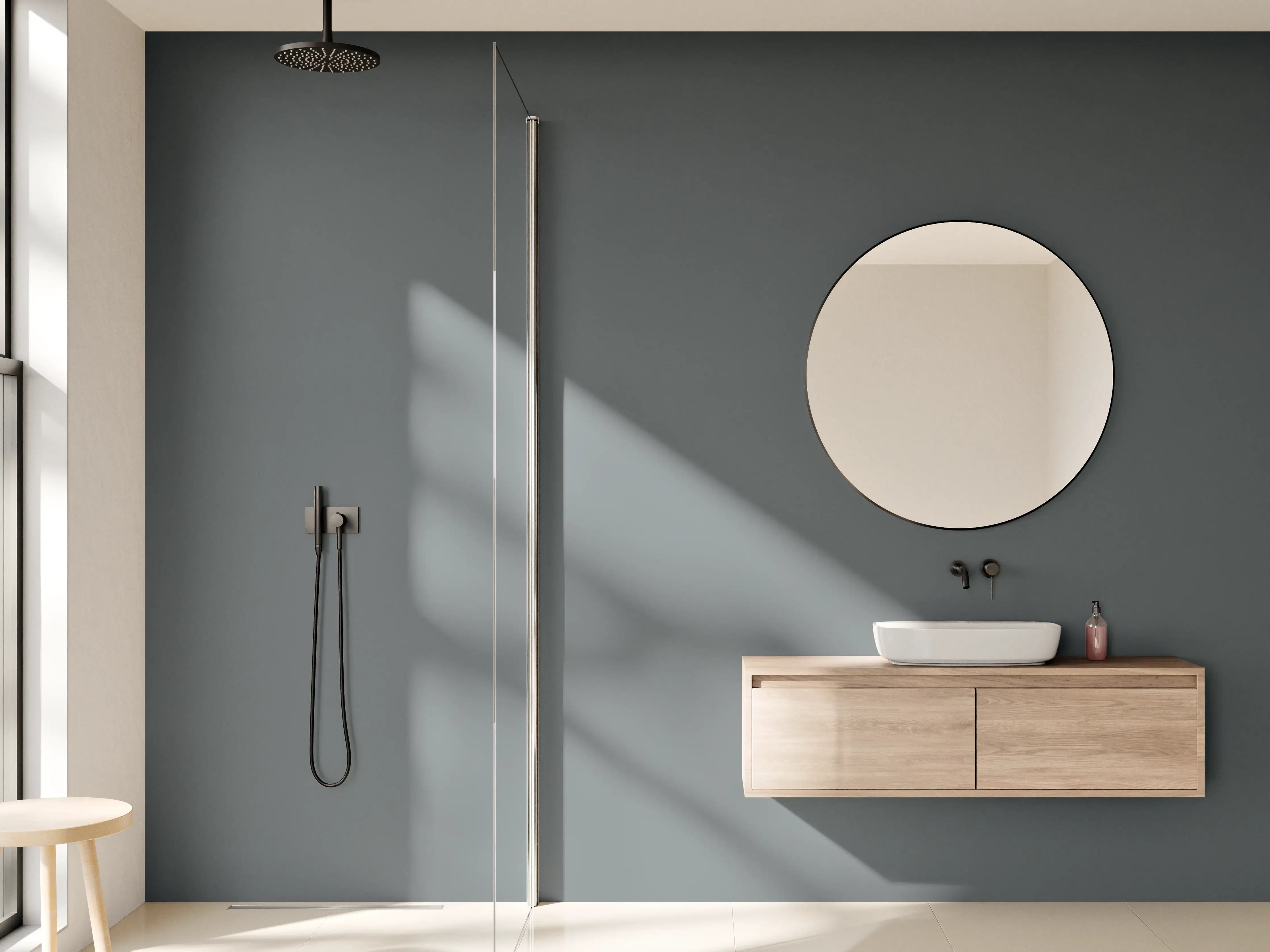 Wandverkleidung Bad - RAL 7012 (Basaltgrau)