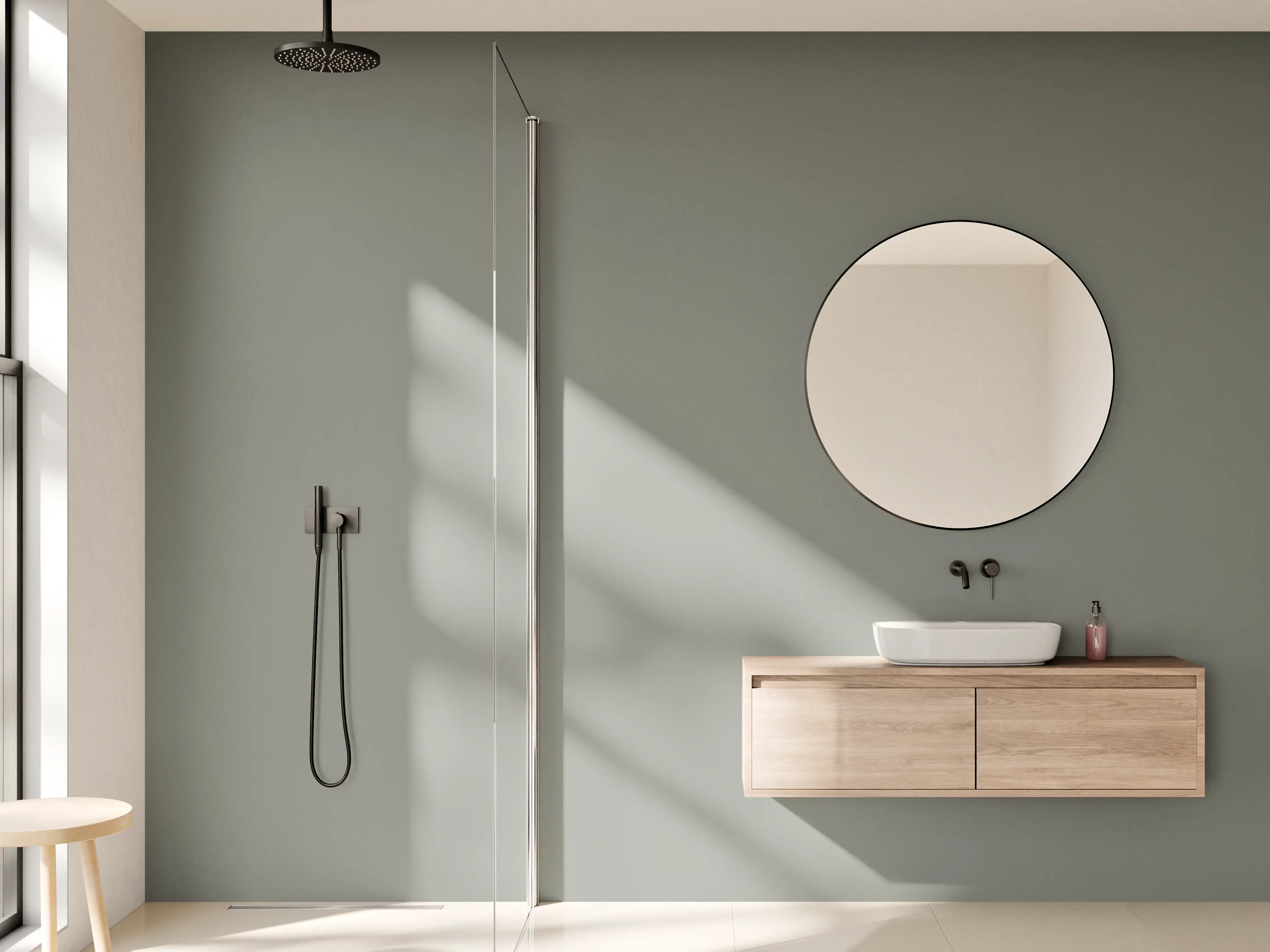 Wandverkleidung Bad - RAL 7023 (Betongrau)