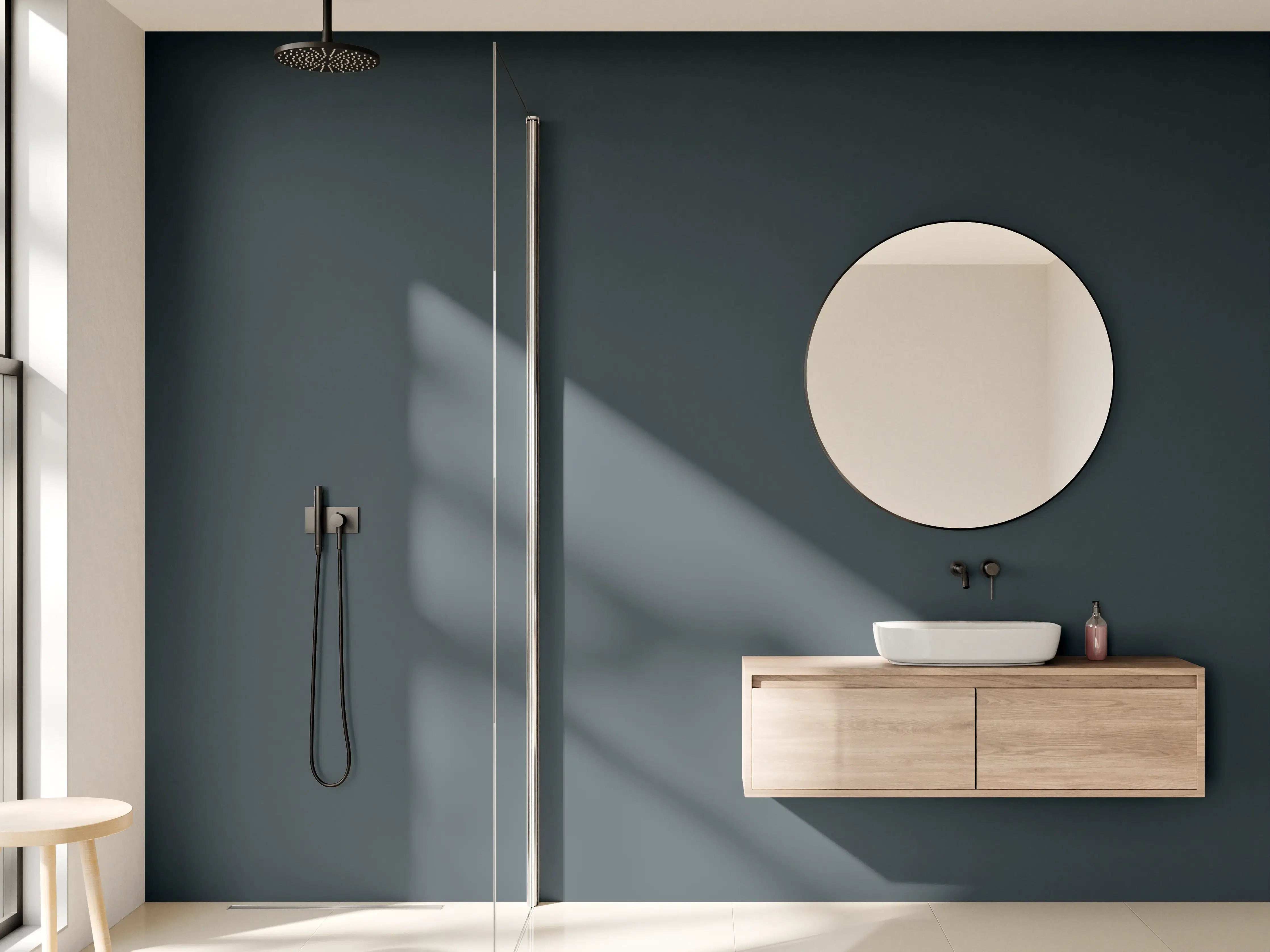 Wandverkleidung Bad - RAL 7026 (Granitgrau)